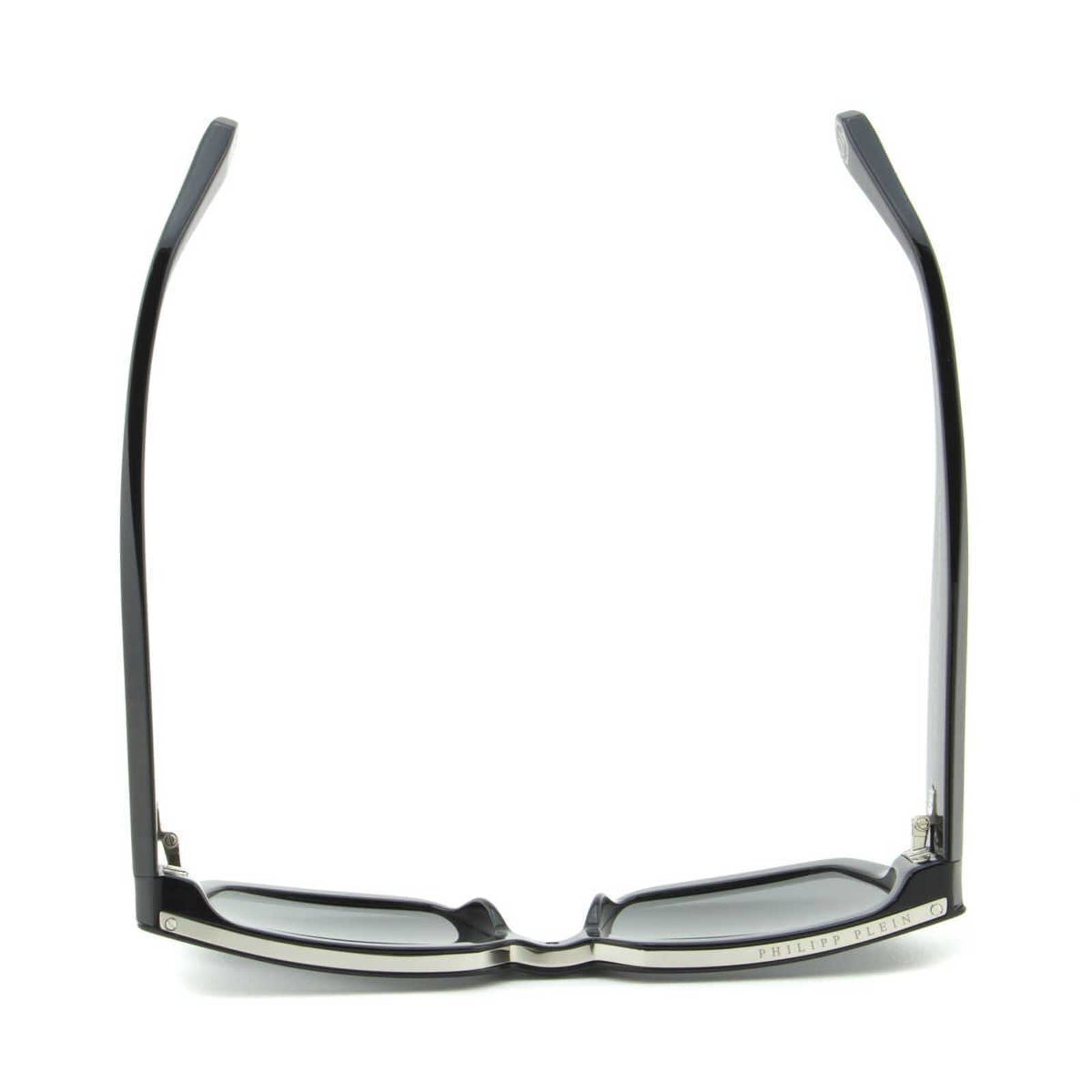 Men Black Square Sunglasses SPP005M-700X Black & Silver