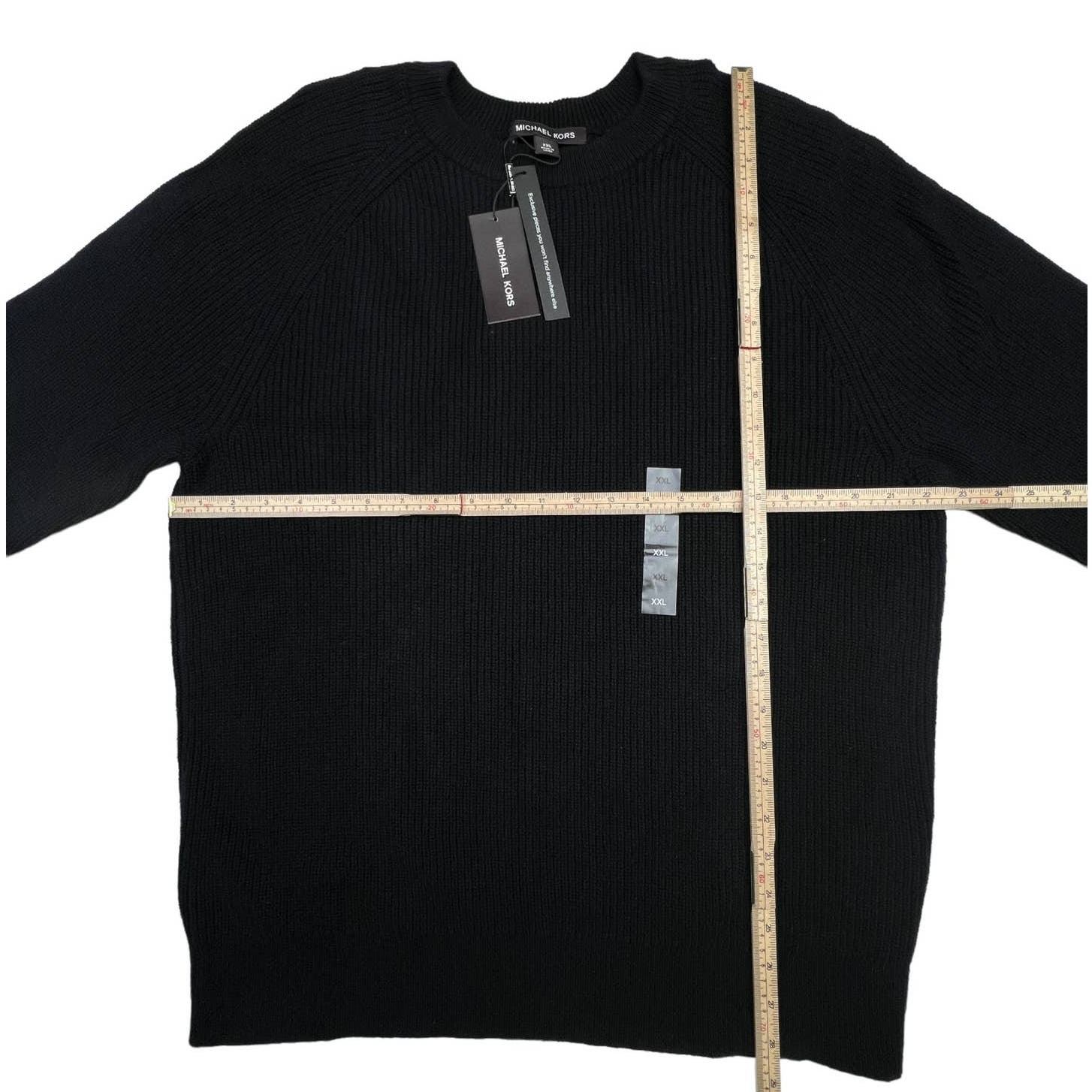 Michael Kors Men Black Sweatshirt US XXL Crew Neck Long Sleeve