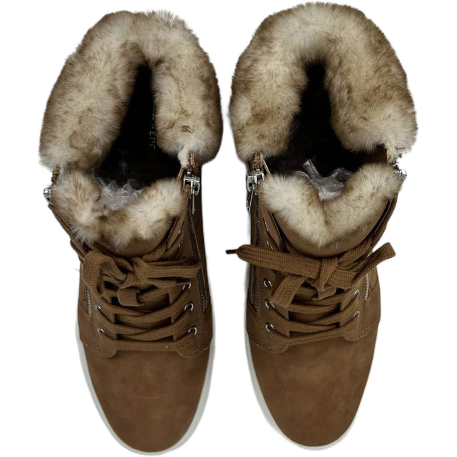 Report Women US 7.5 Tan Brown Shoes Armond Fur High Top Sneaker