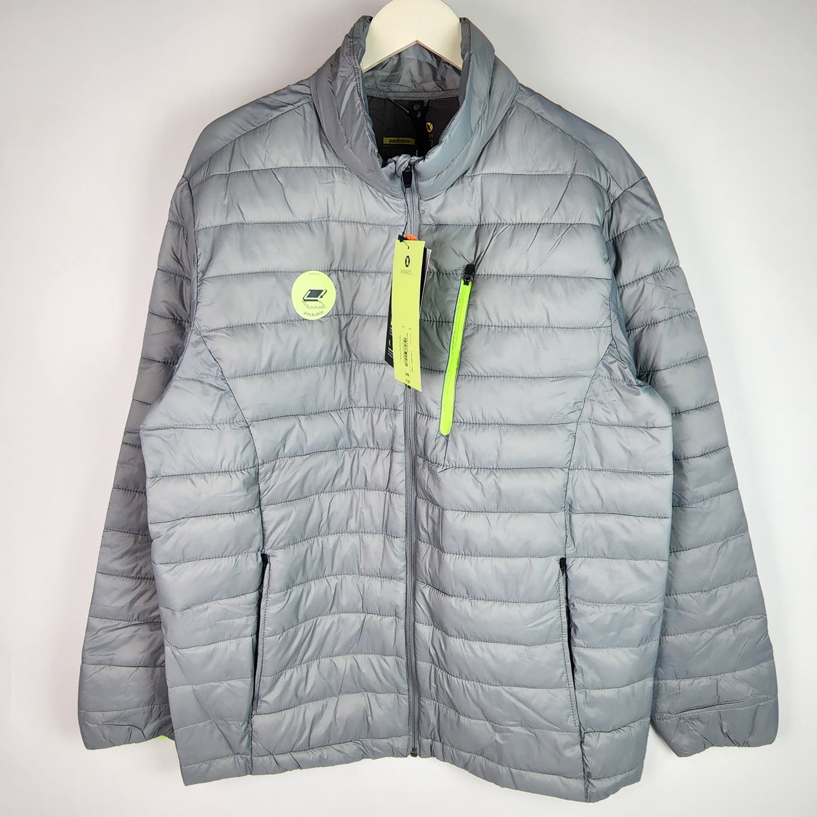 Xersion Men Puffer Winter Lightweight Jacket US L Water Wind Resistant