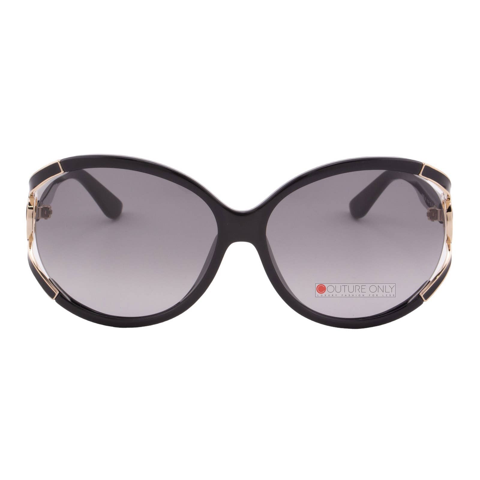 Women Round Oversized Black Sunglasses SF600S-001
