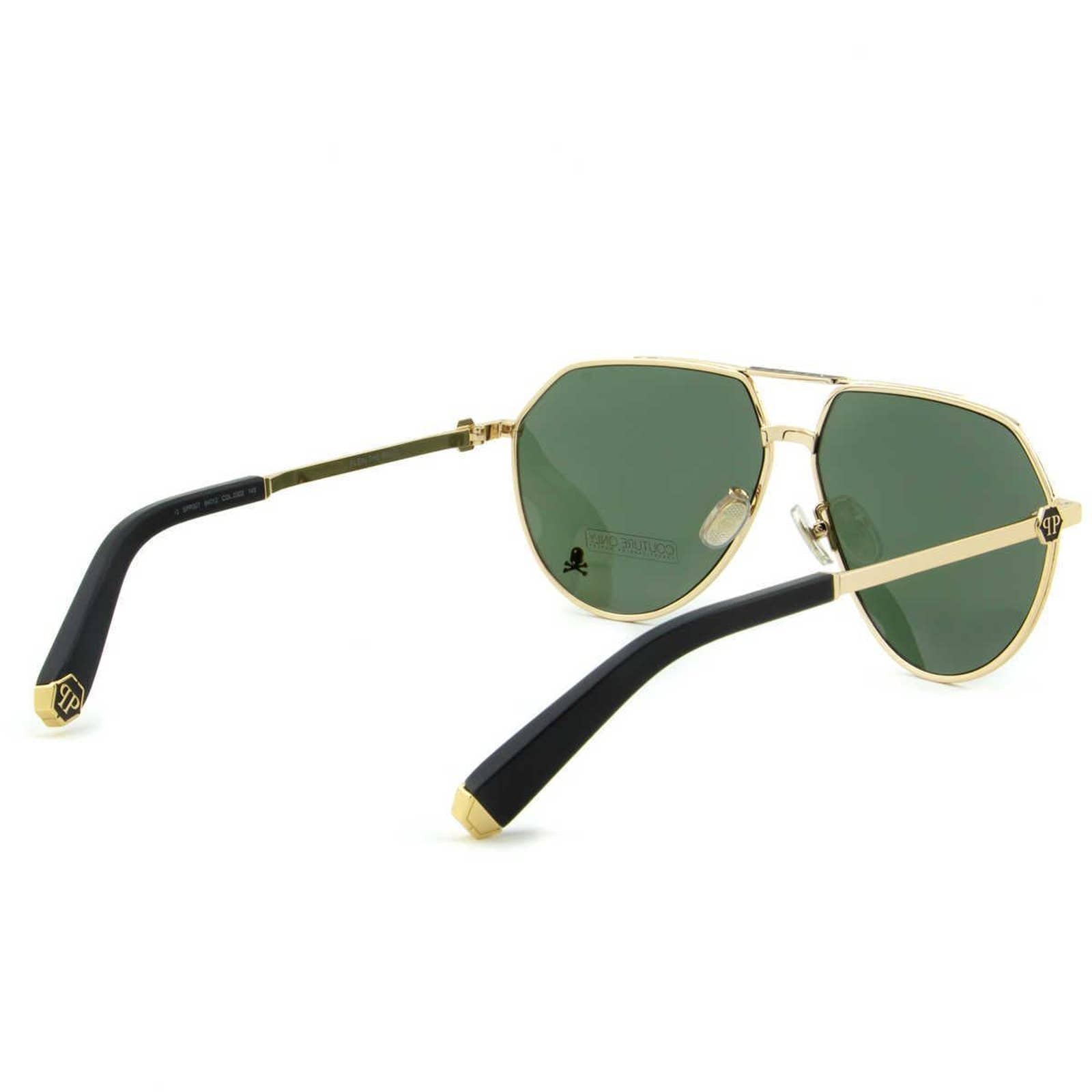 Men Aviator Gold Metal Sunglasses "The Skull"
