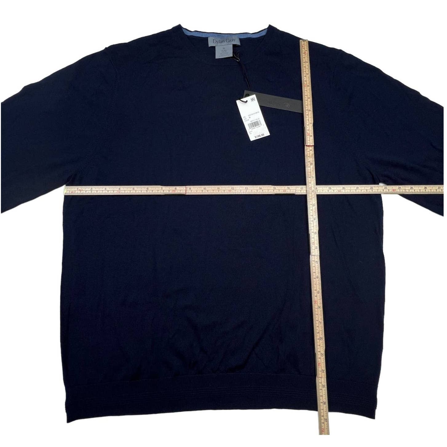 Dylan Gray Men Navy Blue Sweatshirt US XL Crew Neck Long Sleeve