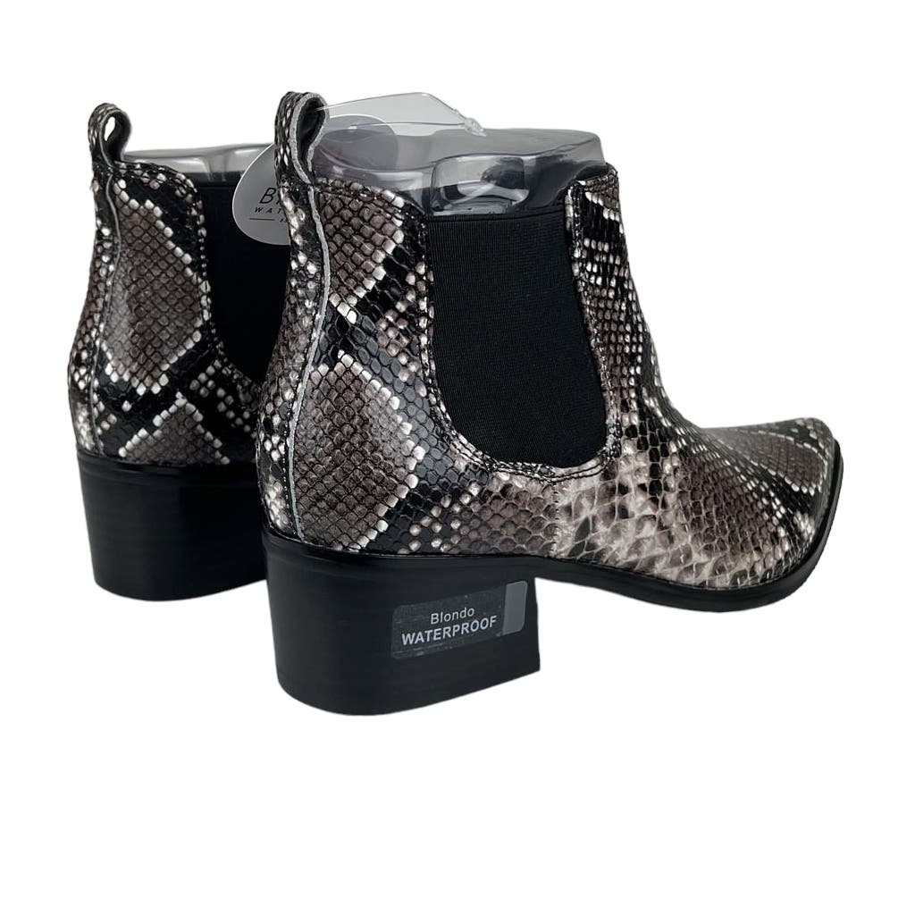 Blondo Women 6 US Emelia Brown Snake Leather Waterproof Ankle Boots