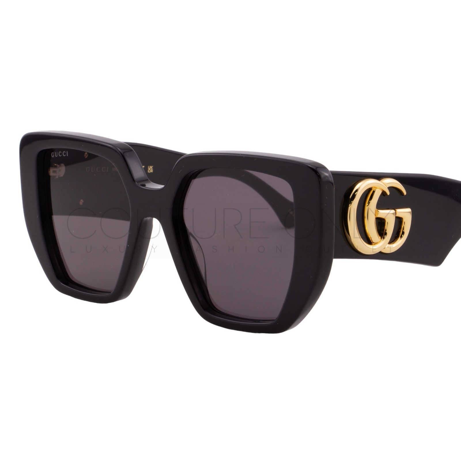 Women Black Oversized Rectangle Sunglasses GG0956S-003