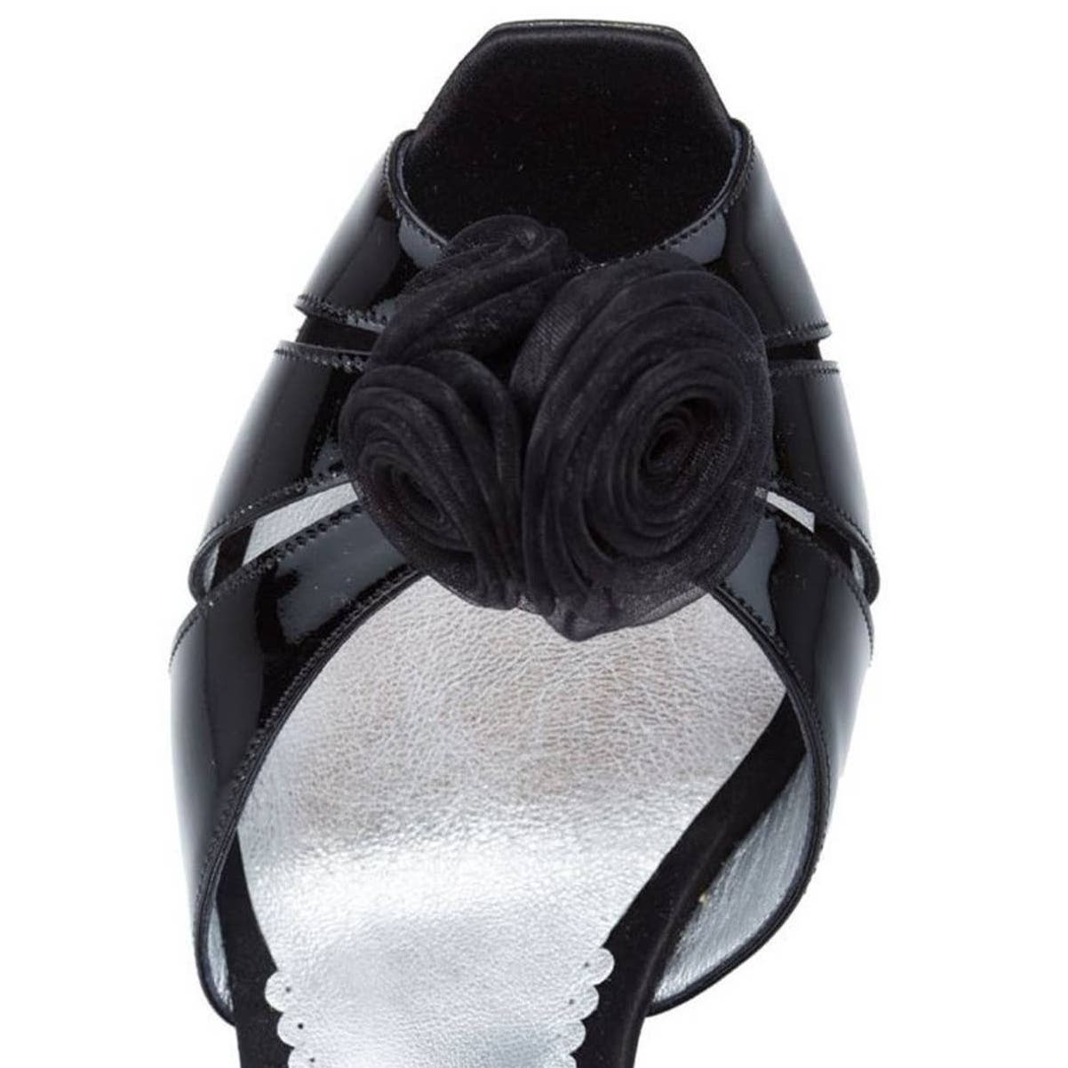 Giorgio Armani Black Leather Wedge Peep Toe Pumps Shoes