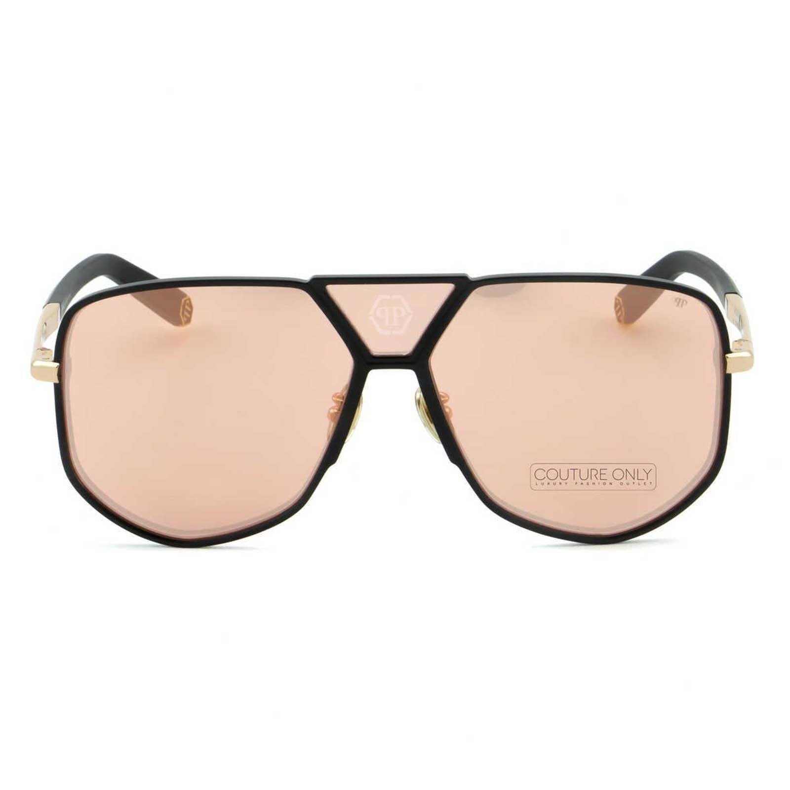 Men Aviator Black Titanium Sunglasses