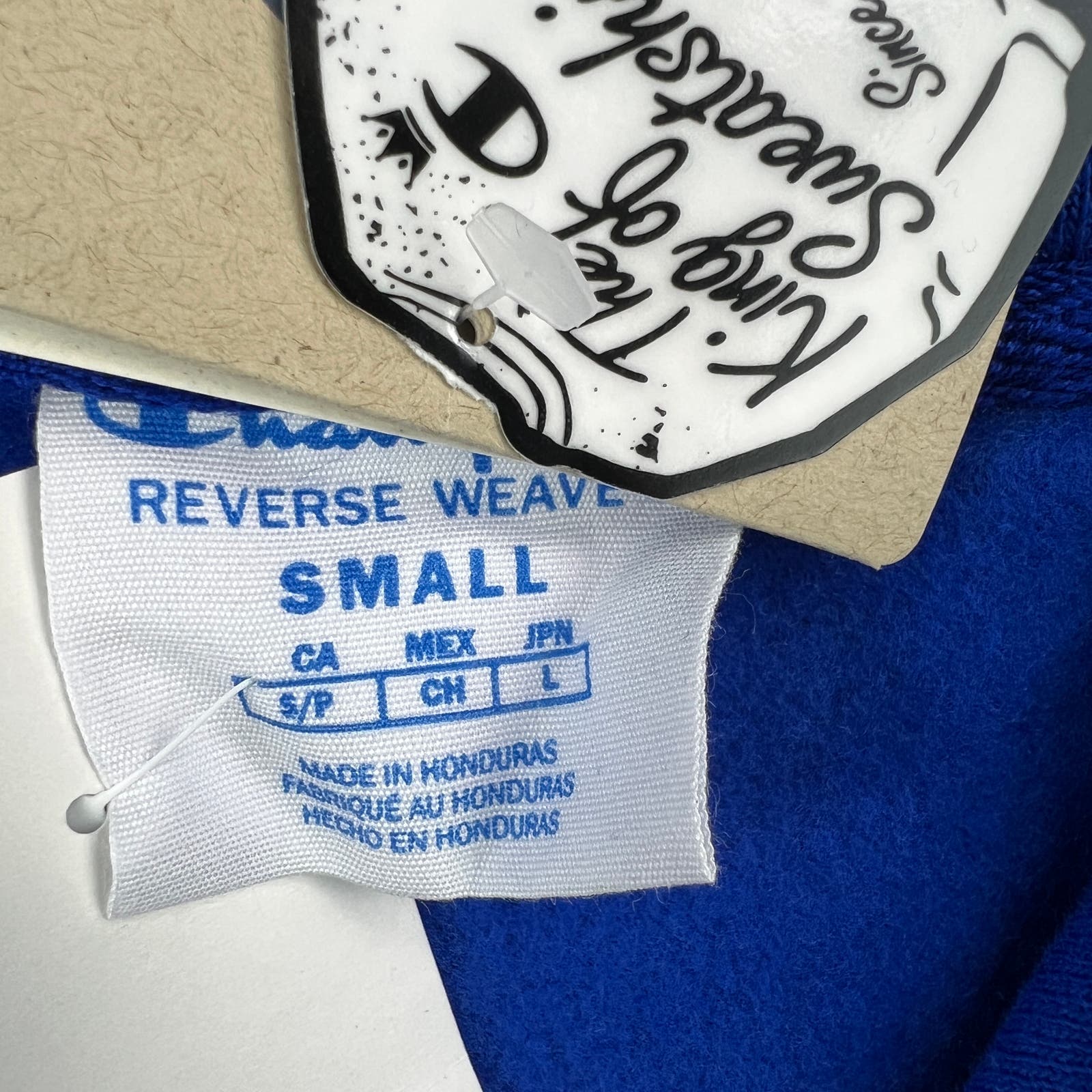 Champion Men Blue Hoody US S Long Sleeve