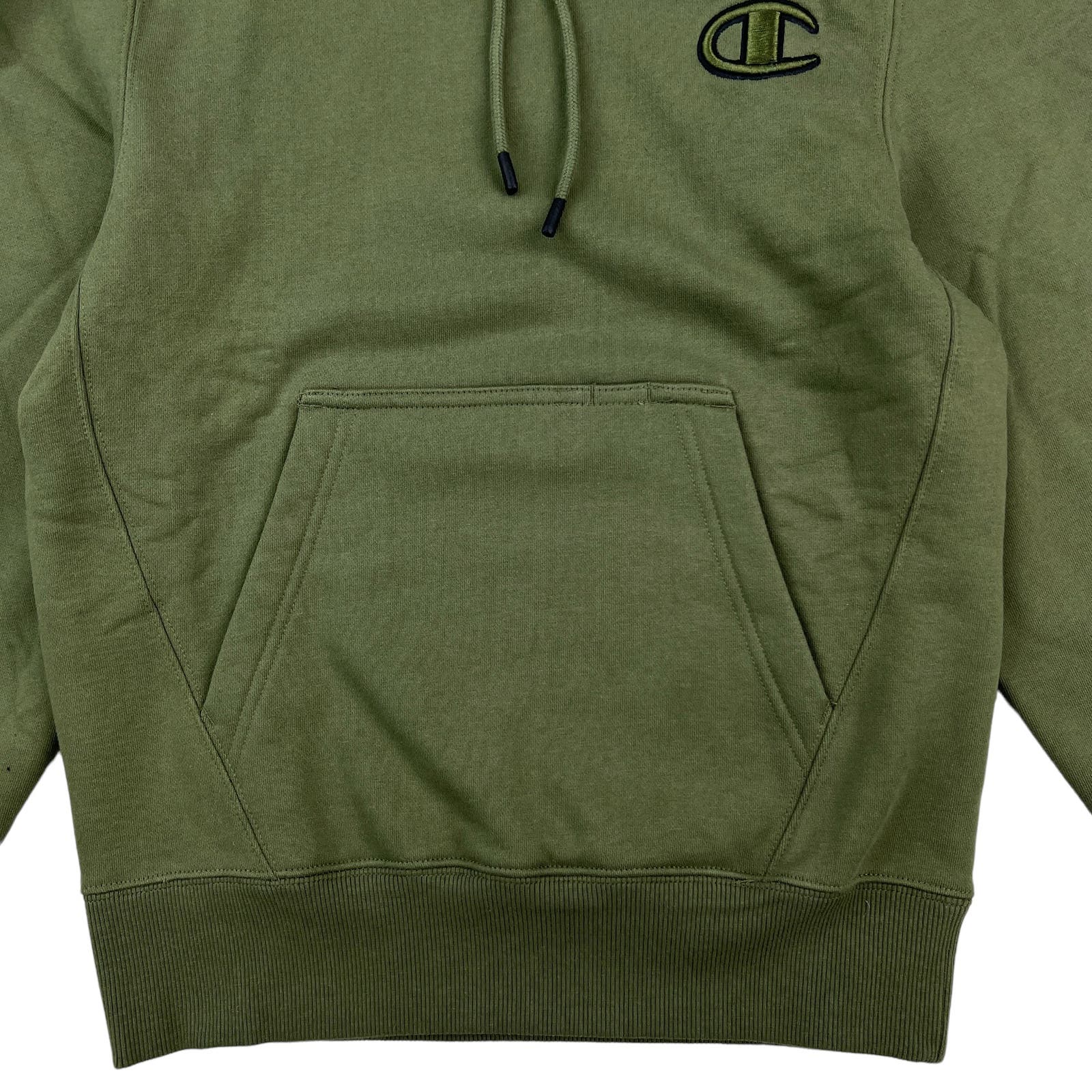 Champion Men Olive Hood US XS Super Fleece Activewear