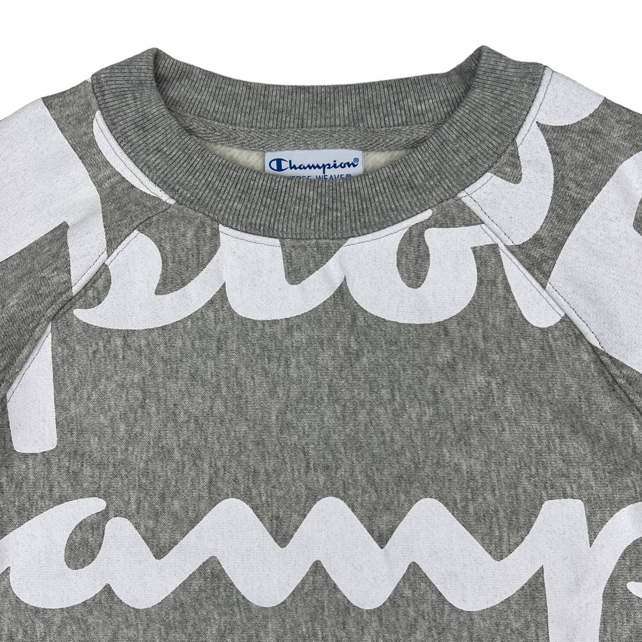 Champion Men Grey Sweater US XS Short Sleeve White Logo