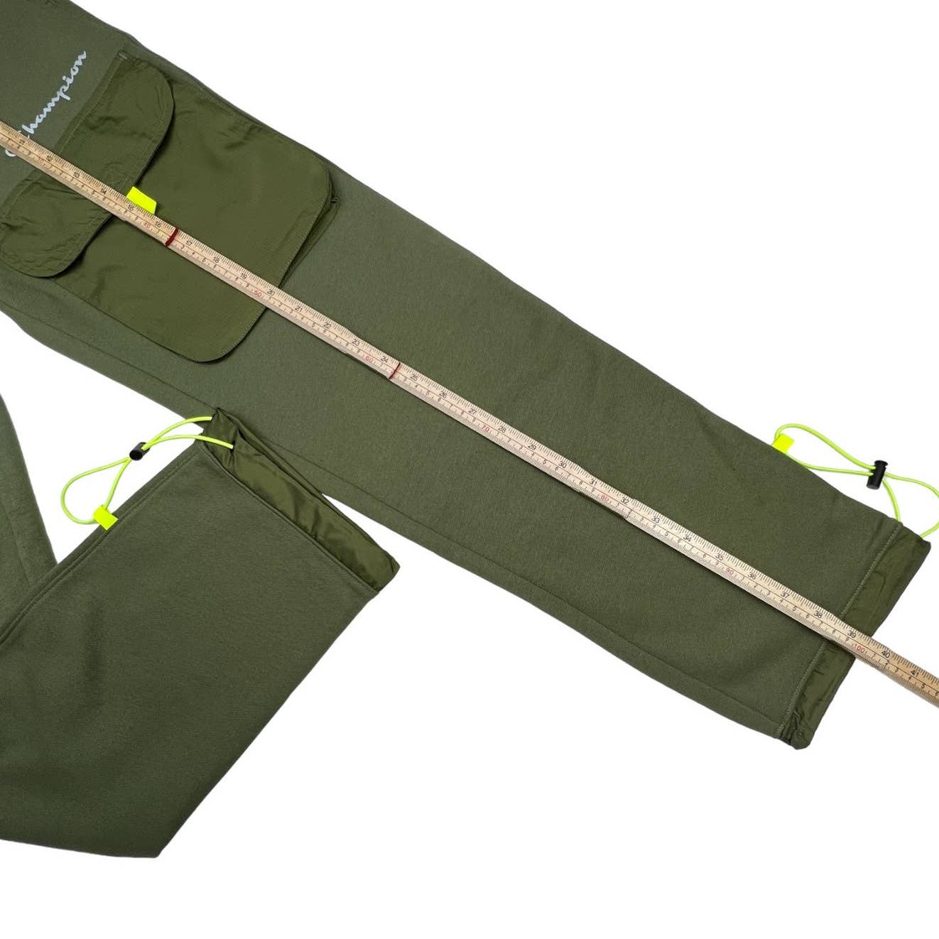 Champion Men Olive Pants US XS Patch Pockets Joggers