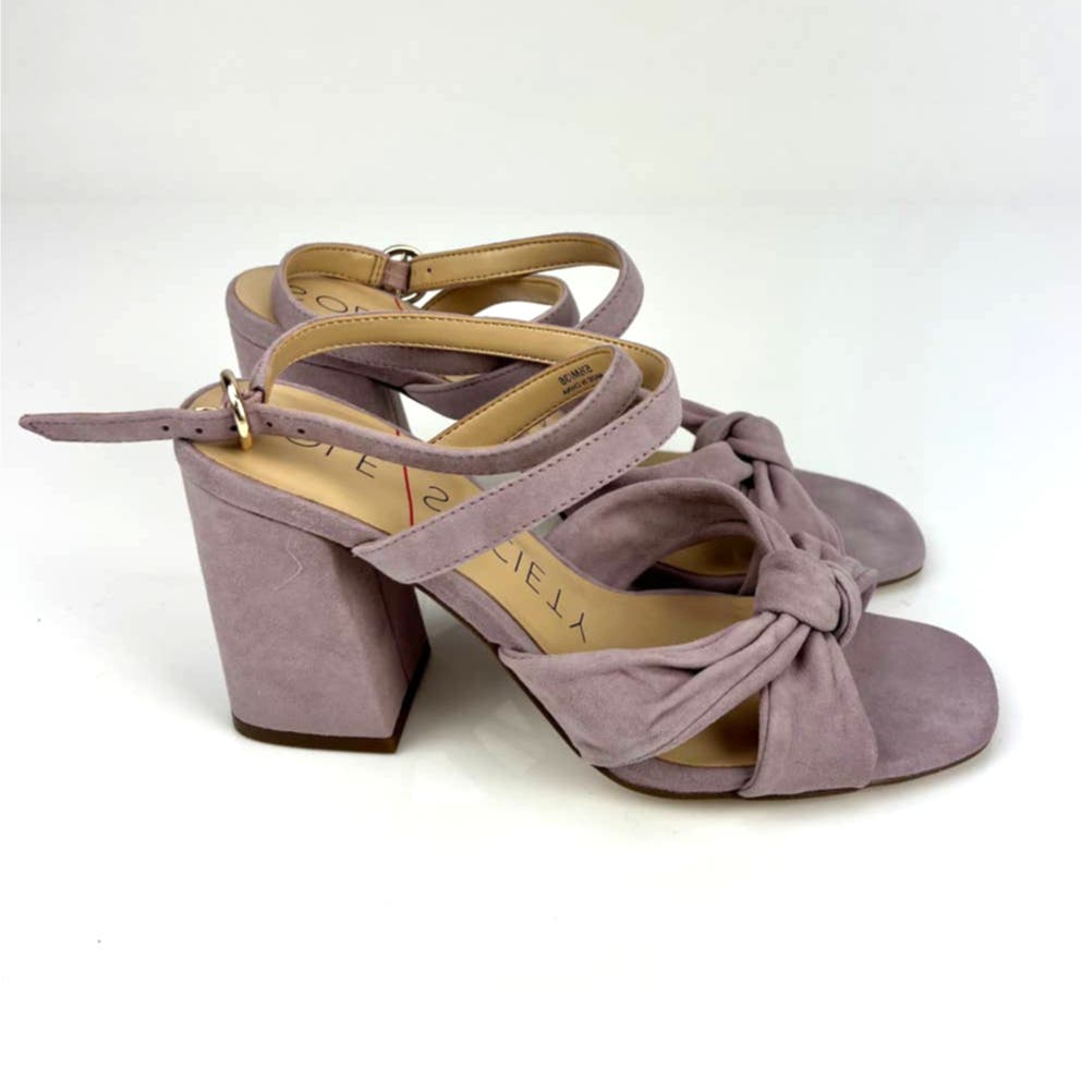 Sole Society Women US 5.5 Lavender Suede Ankle Strap Sandals
