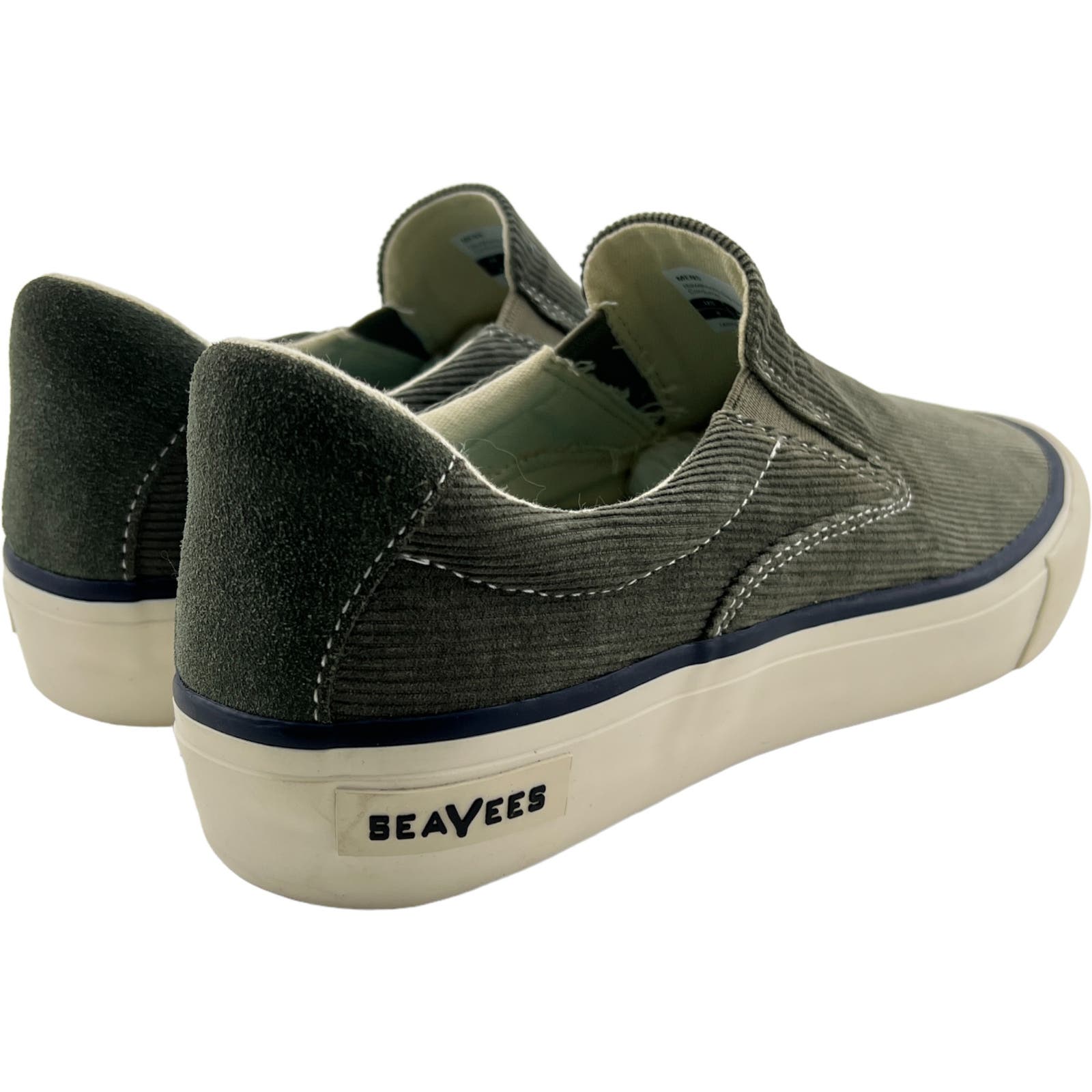 SeaVees Men 8 US Grey Hawthorne Slip On Cordies Velvet Shoes
