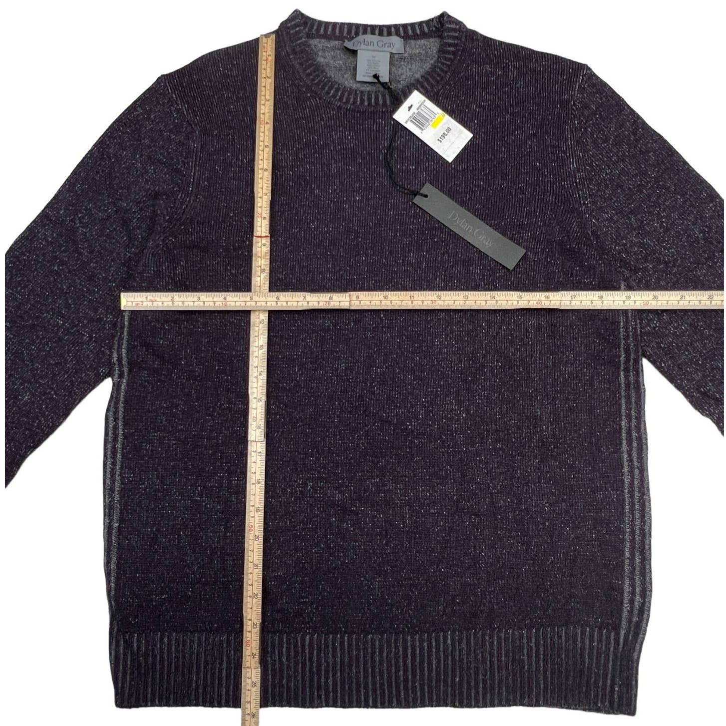 Dylan Gray Men Purple Grey Crew Neck US M Sweatshirt Cashmere