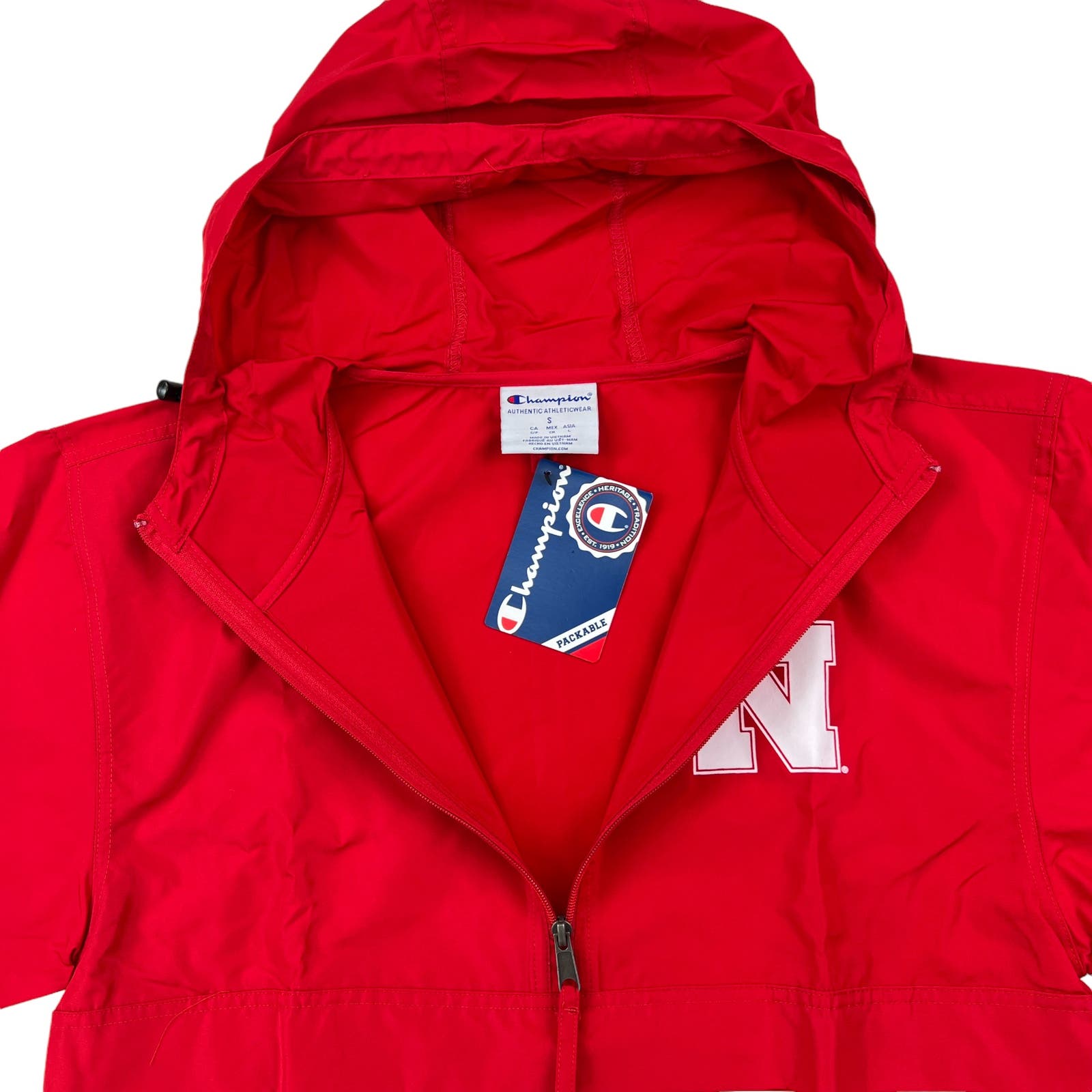 Champion Men Red Anorak US S Windbreaker jacket