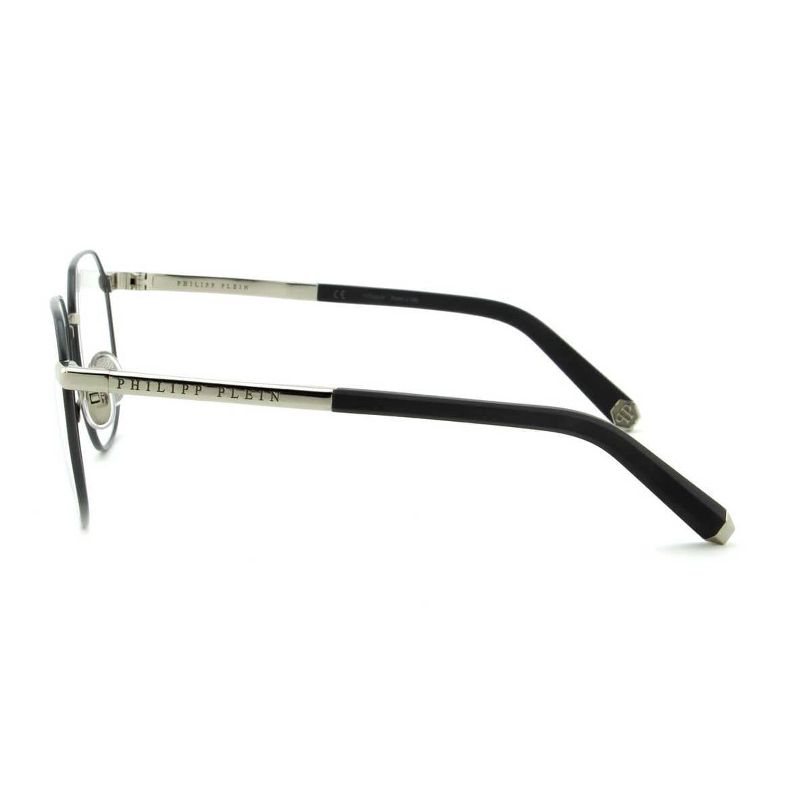 Men Optical Geometric Square Silver Titanium Glasses VPP020M