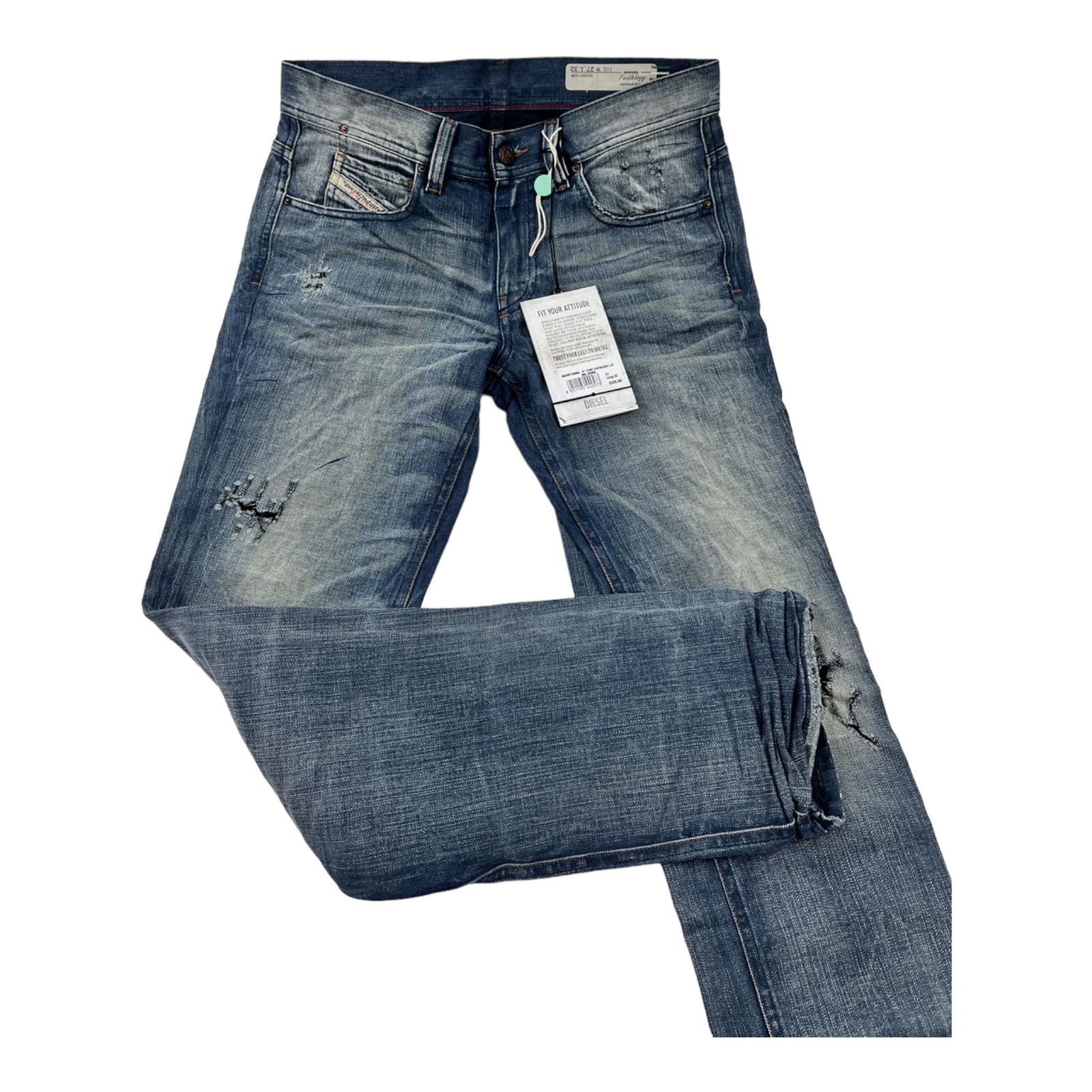 Diesel Women Denim Blue Jeans US 27 Washed Super Slim Skinny