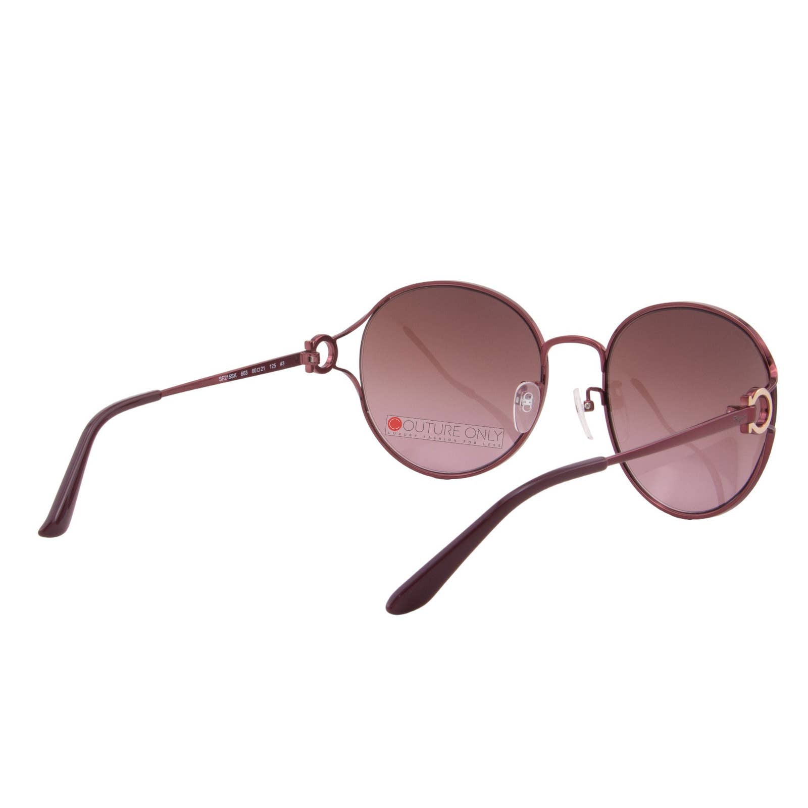 Women Burgundy Round Oversized Sunglasses SF215SK-603