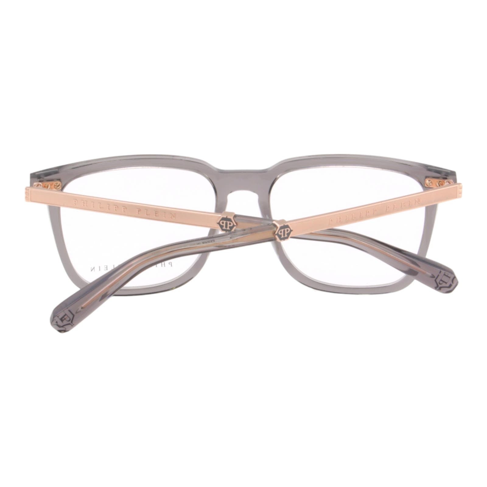 Men Square Glasses VPP058M-09MB Gray Transparent Optical Frame