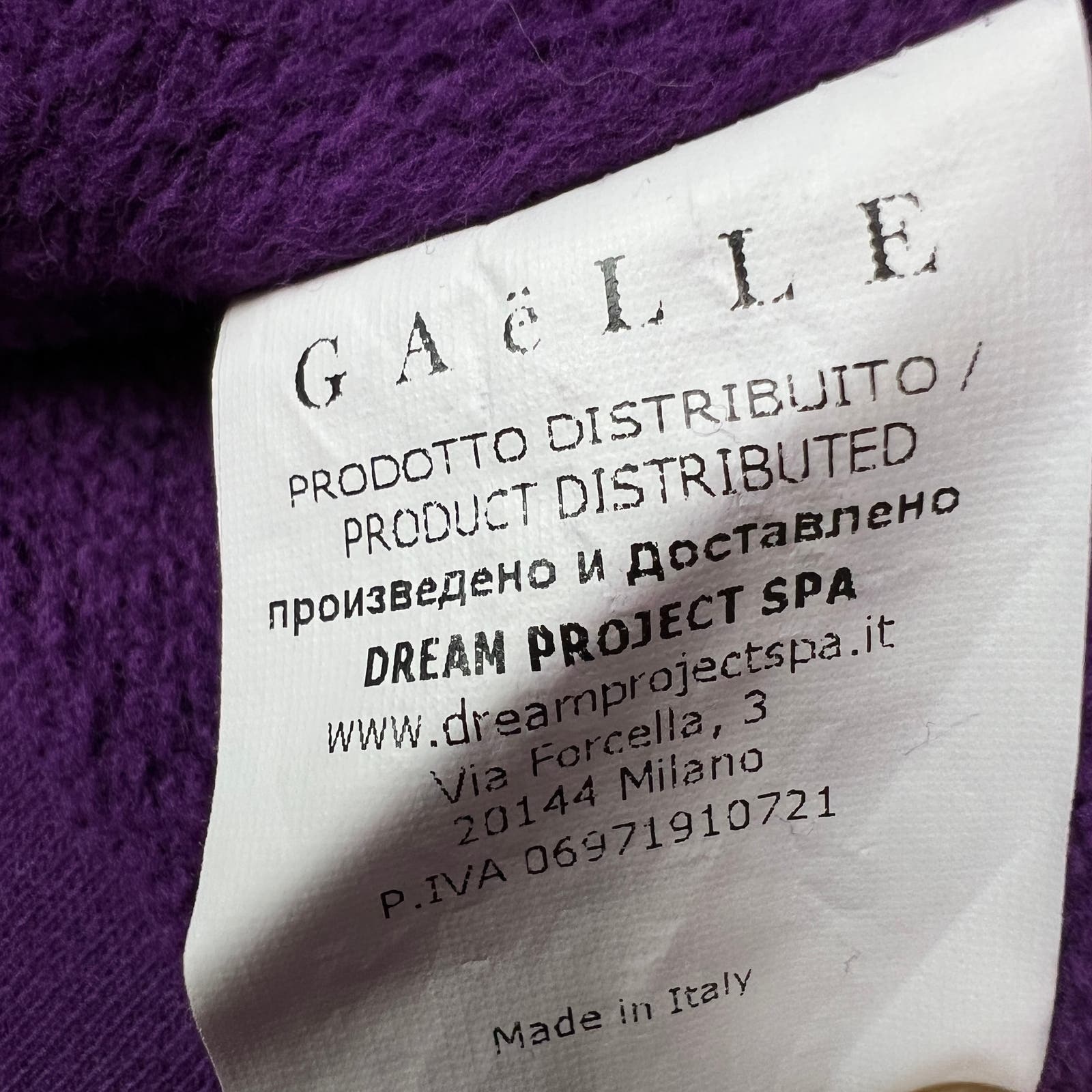 Gaelle Paris Women Purple Oversized Hoody IT 2 Long Sleeve Cotton