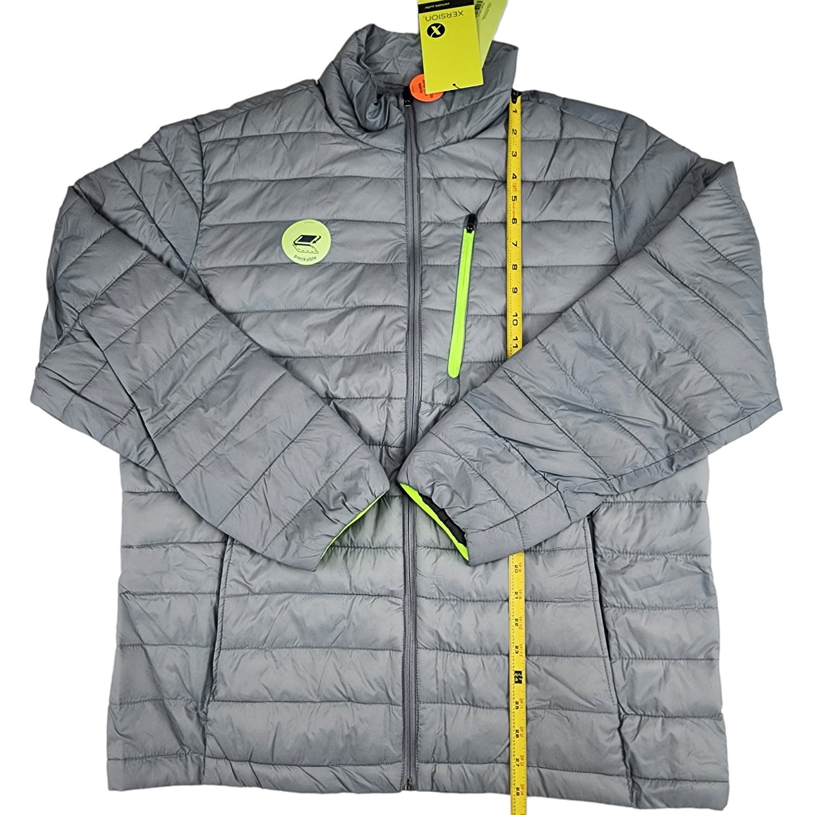 Xersion Men Puffer Winter Lightweight Jacket US L Water Wind Resistant