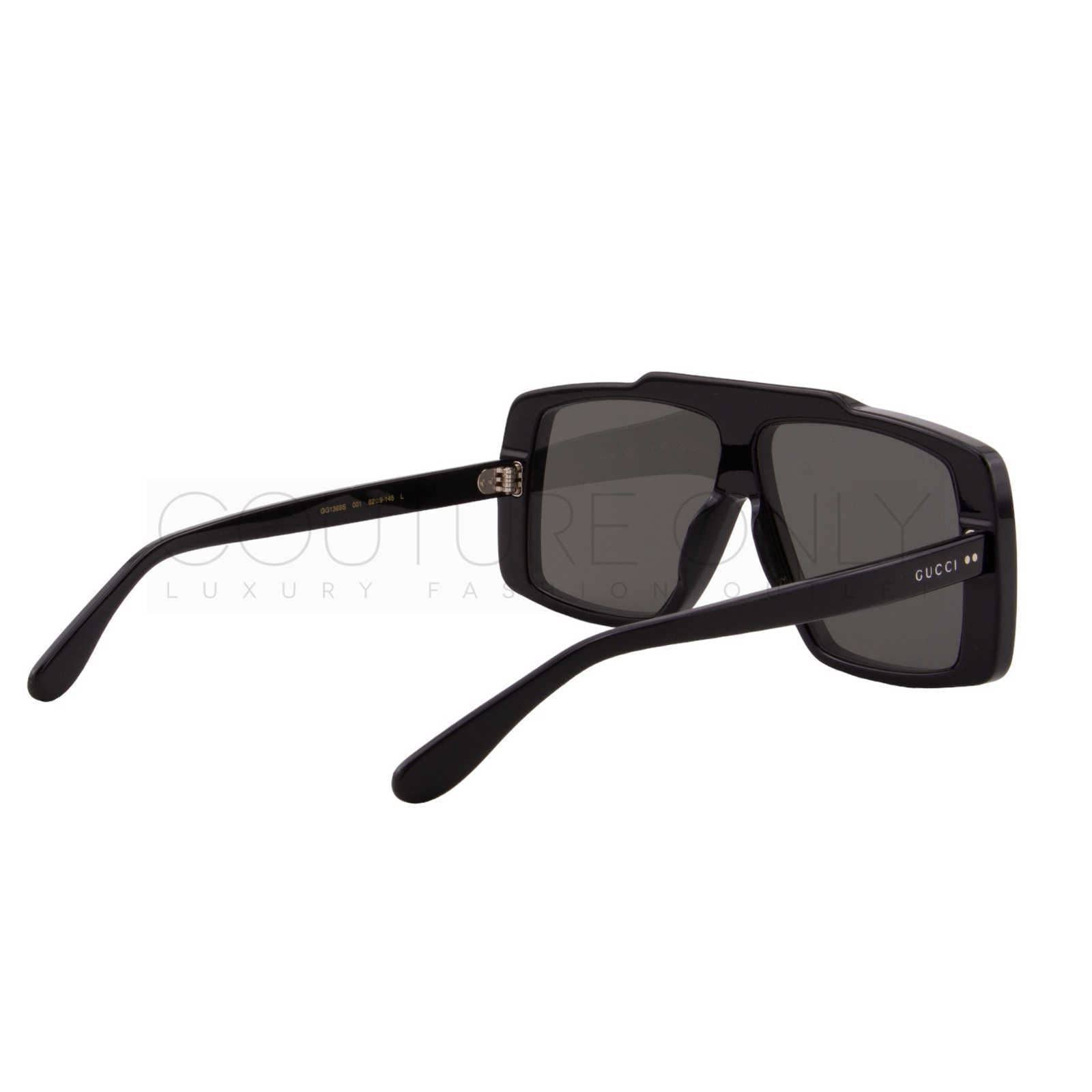 Women Black Oversized Shield Sunglasses GG1369S-001