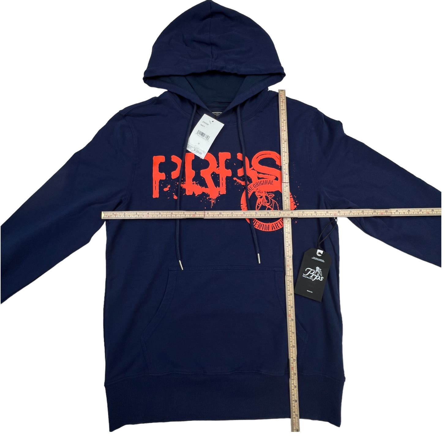 PRPS Men Navy Blue Printed Hoody US M Long Sleeve