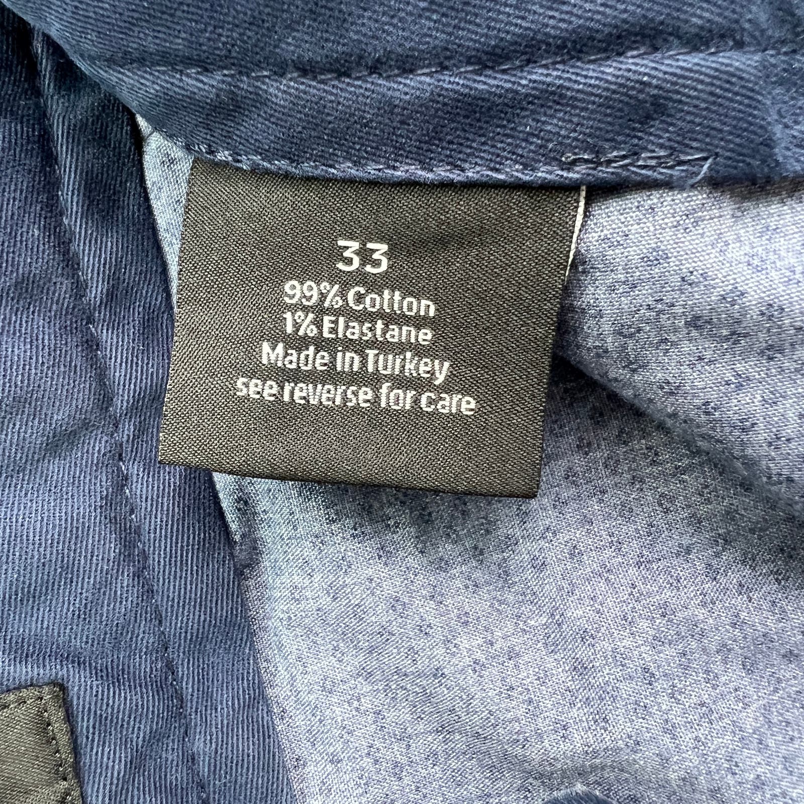 Dylan Gray Men Navy Blue Chinos Pants Slash Pockets Classic EU 33