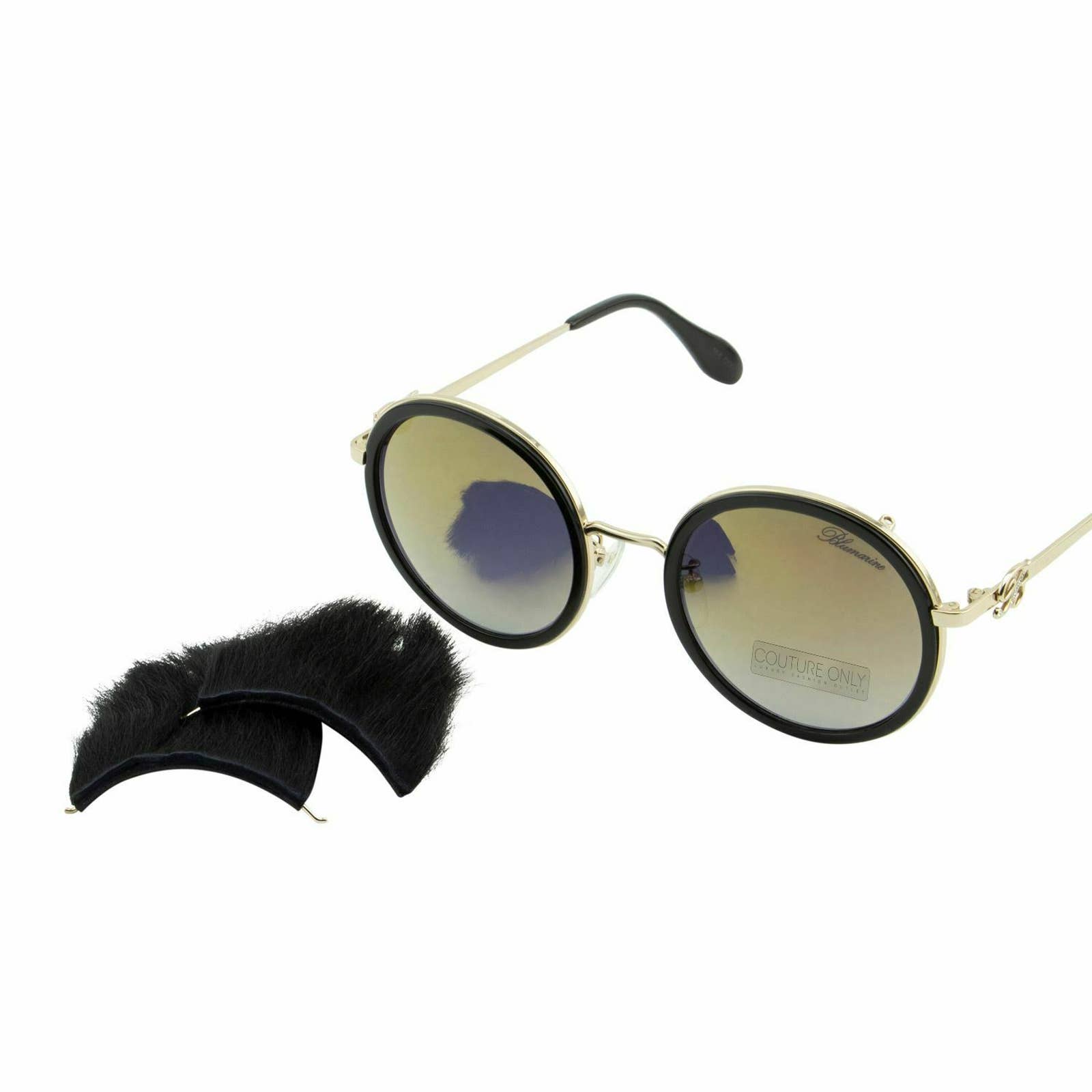 Limited Edition Women Gold Round Sunglasses