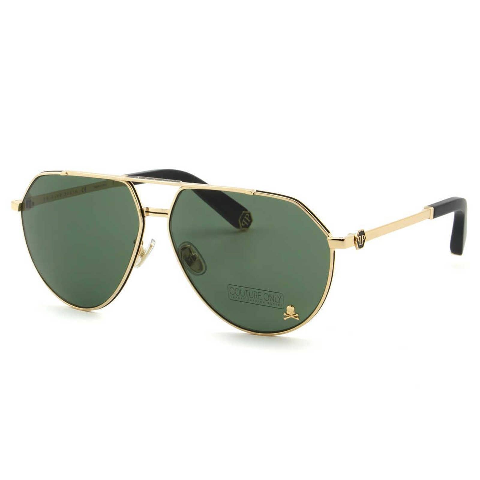Men Aviator Gold Metal Sunglasses "The Skull"
