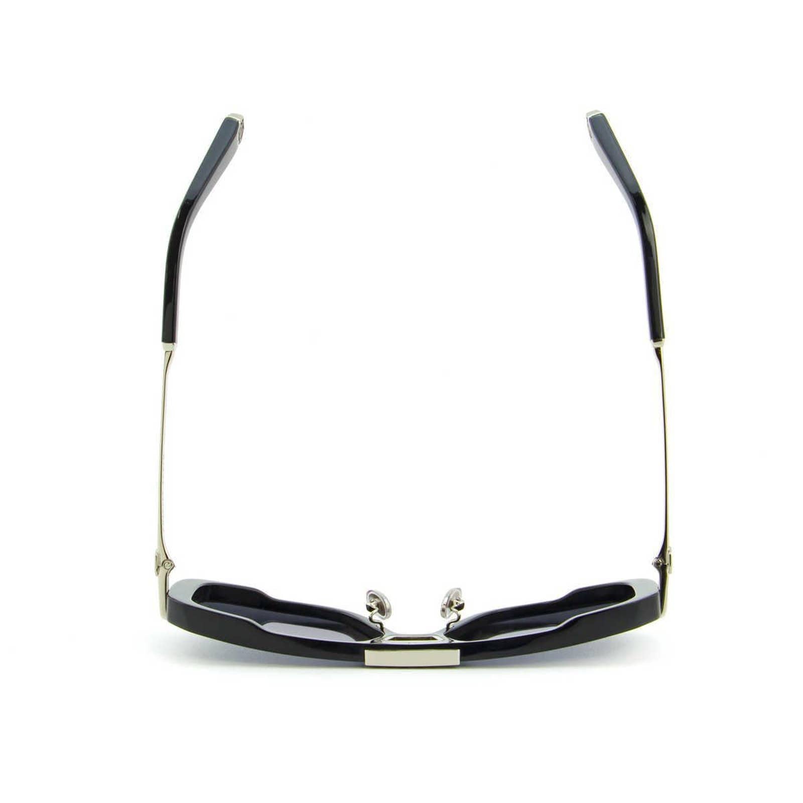 Men Square Shield Black Silver Sunglasses SPP008M-0700