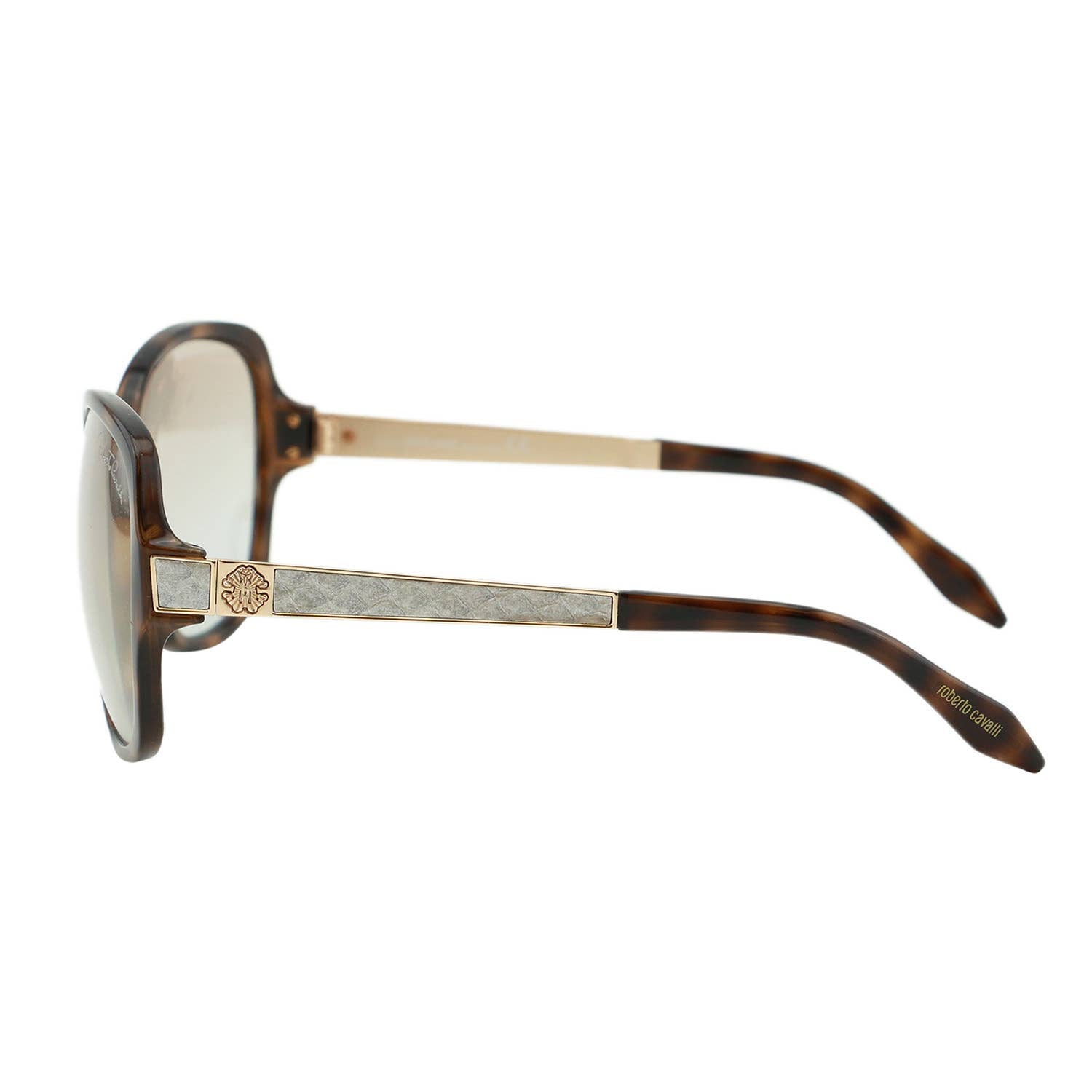 Women Oversized Havana Brown Snake Sunglasses RC649S-52L