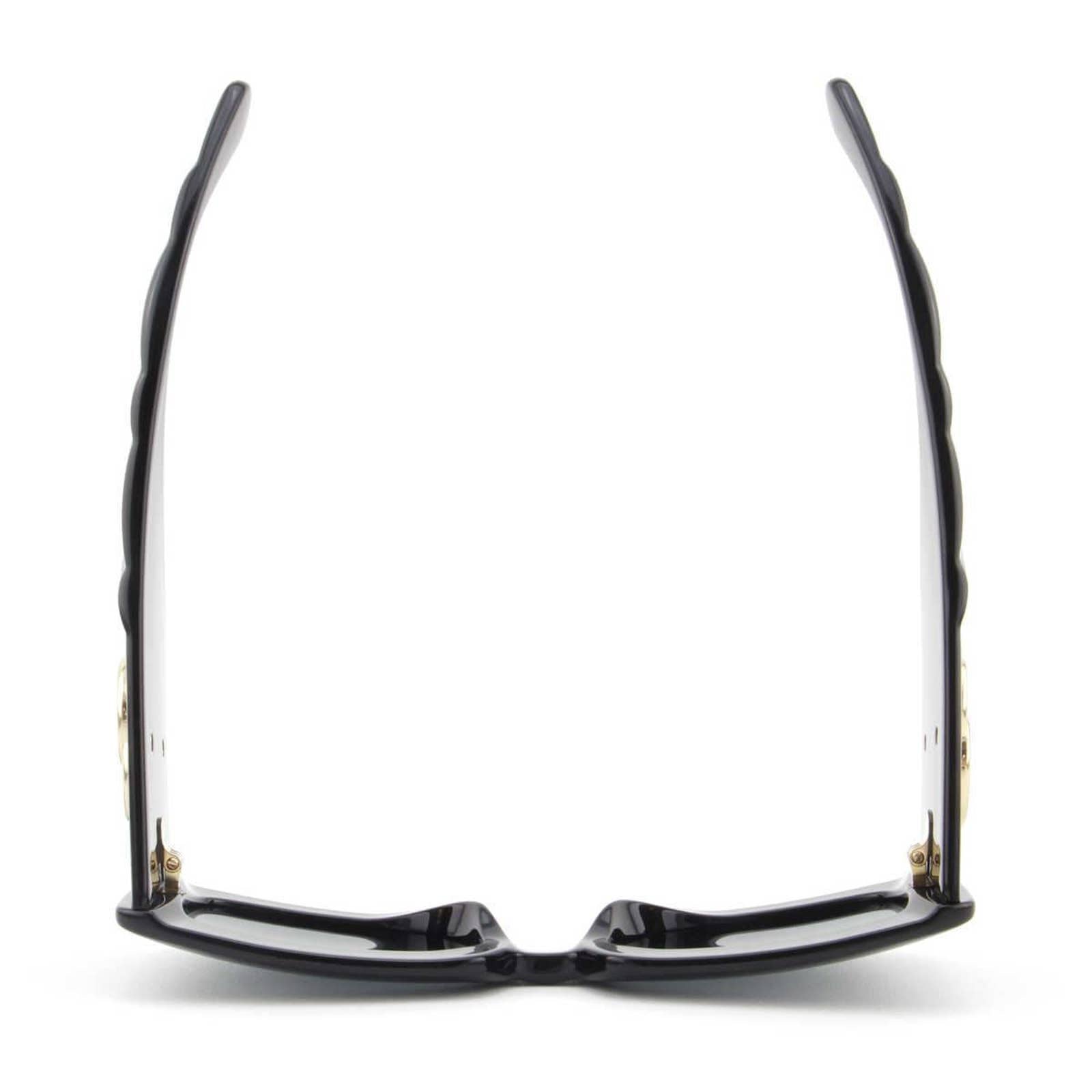 Gucci Black Rectangular Sunglasses GG0811S-001 Gold GG