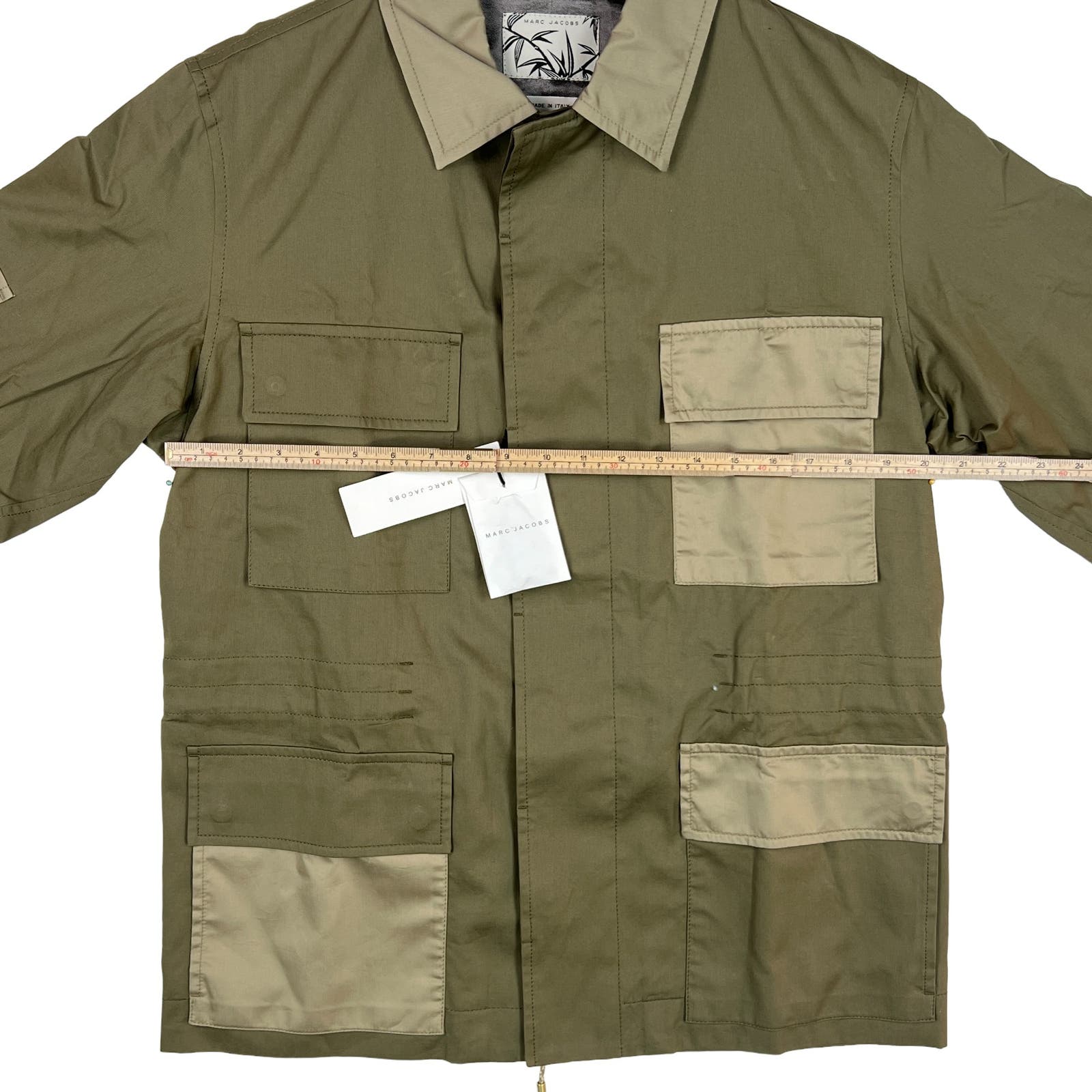 Marc Jacobs Men Olive Green Size IT 46 Twill Safari Jacket