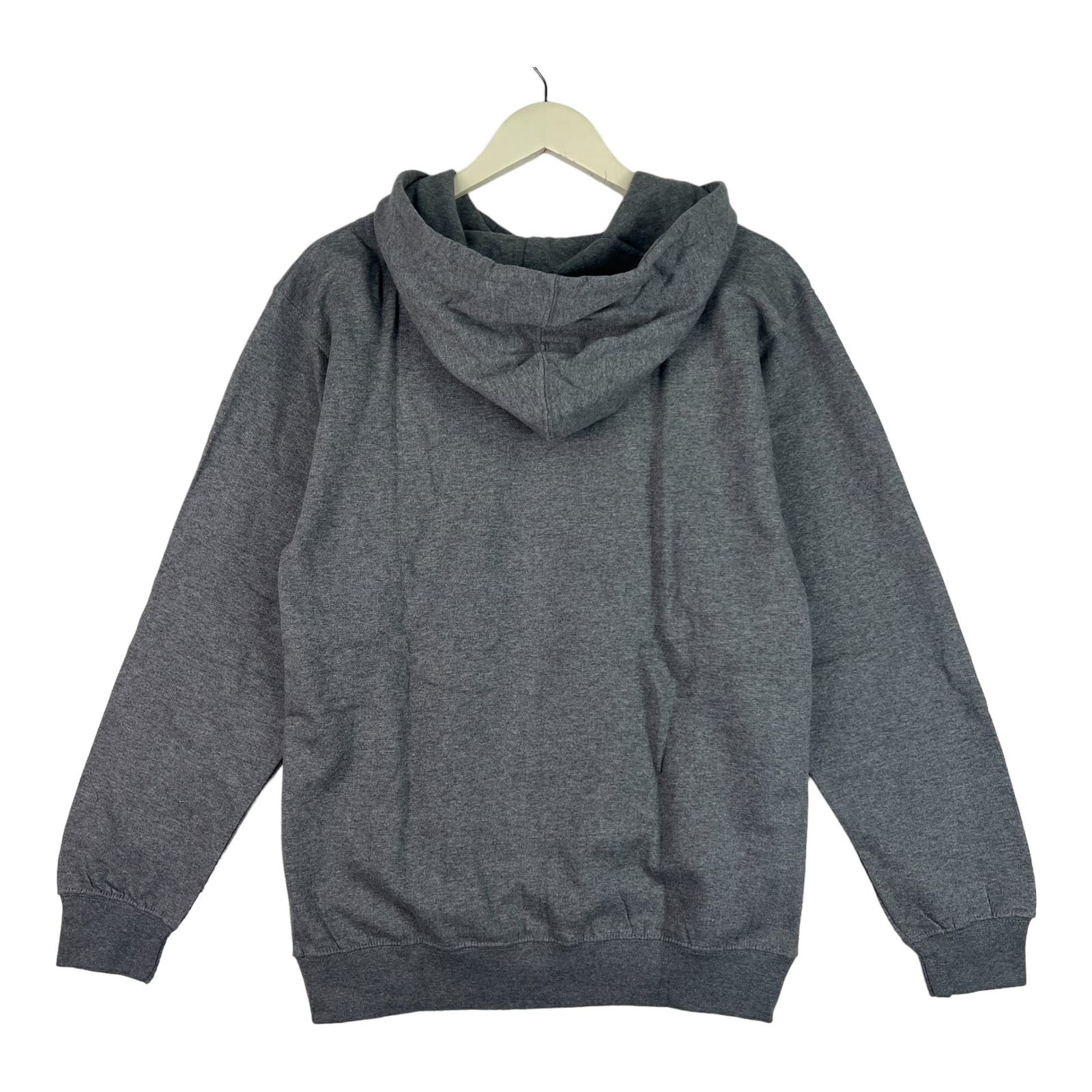 Smith Men Grey Hoodie US S Casual Sport Printed Long Sleeve