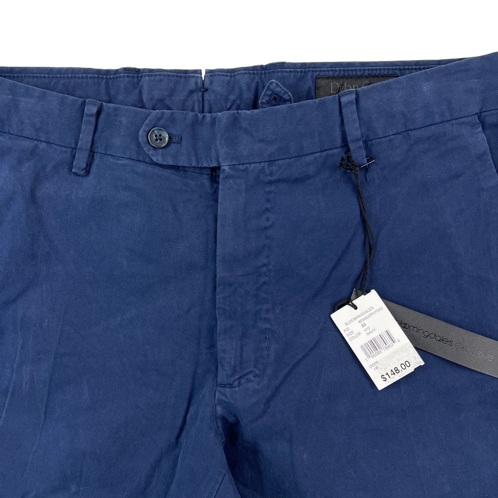Dylan Gray Men Navy Blue Chinos Pants Slash Pockets Classic EU 33