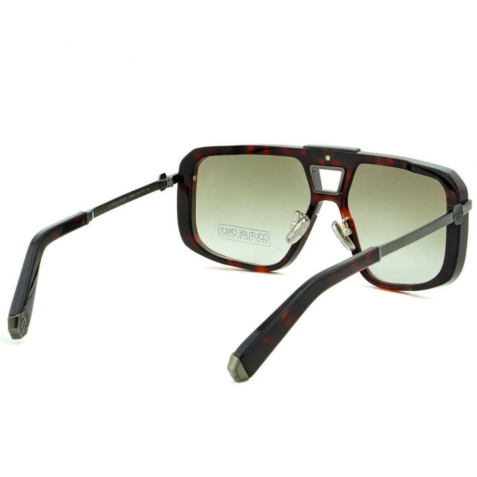 Men Square Shield Havana Brown Sunglasses SPP008M-0777