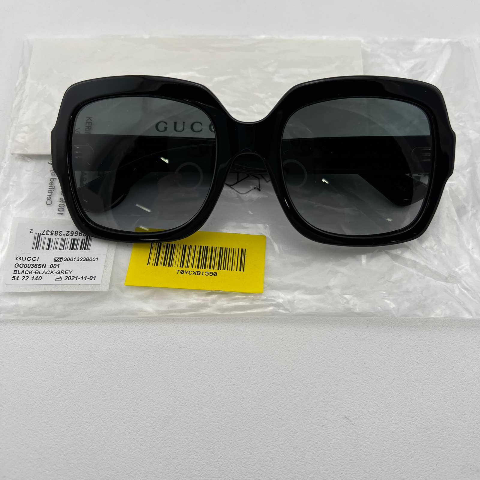 Women Black Oversized Square Sunglasses GG0036SN-001