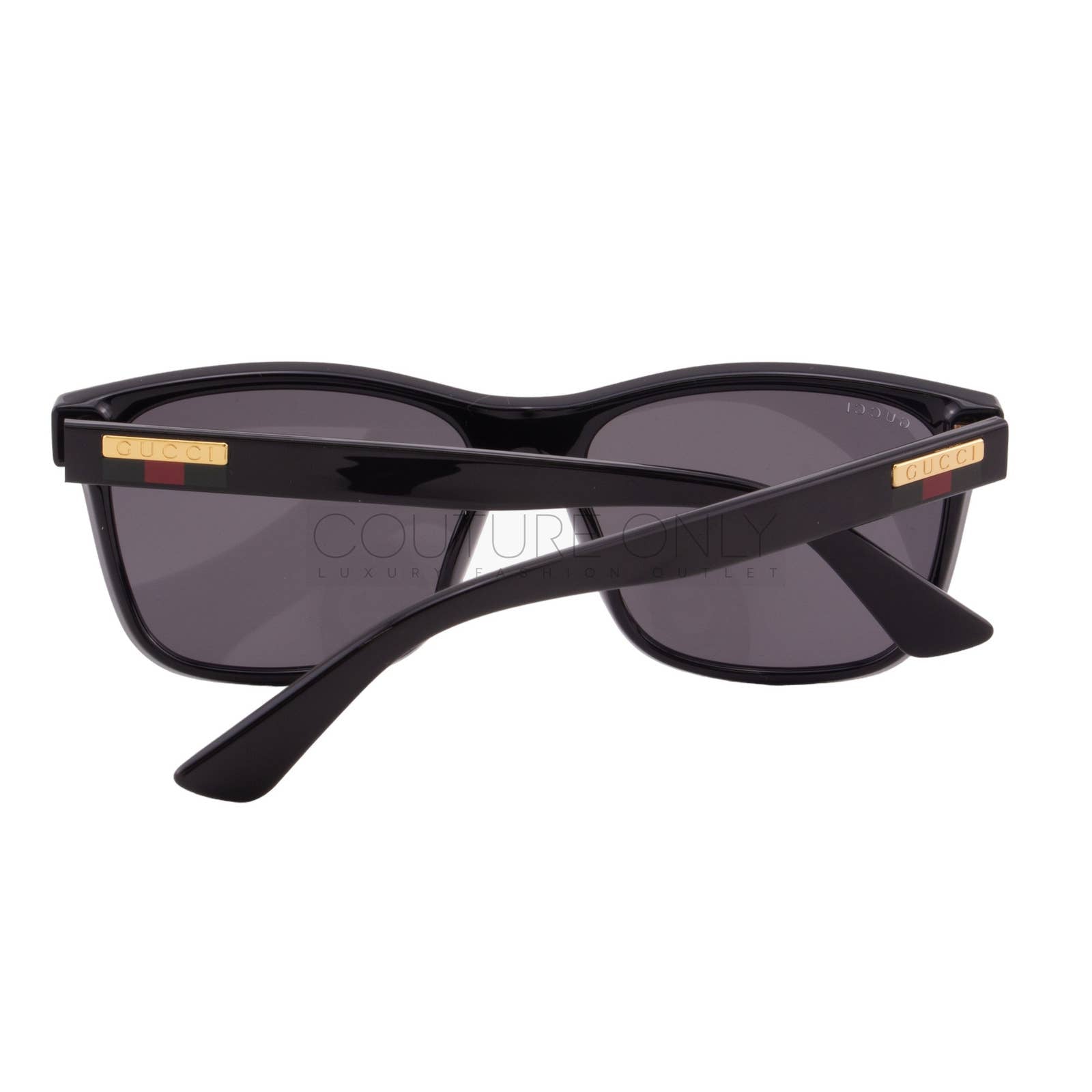 Men Black Square Sunglasses GG0746S-001 Gray Lens