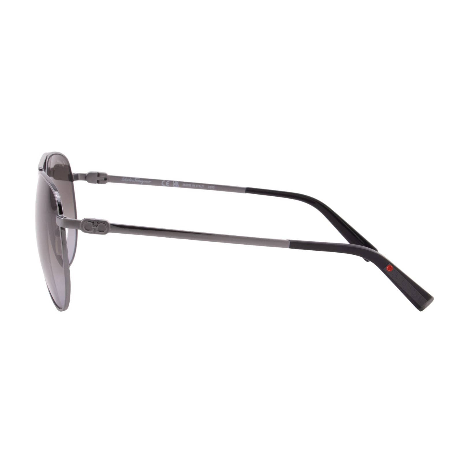 Men Aviator Shiny Ruthenium Sunglasses