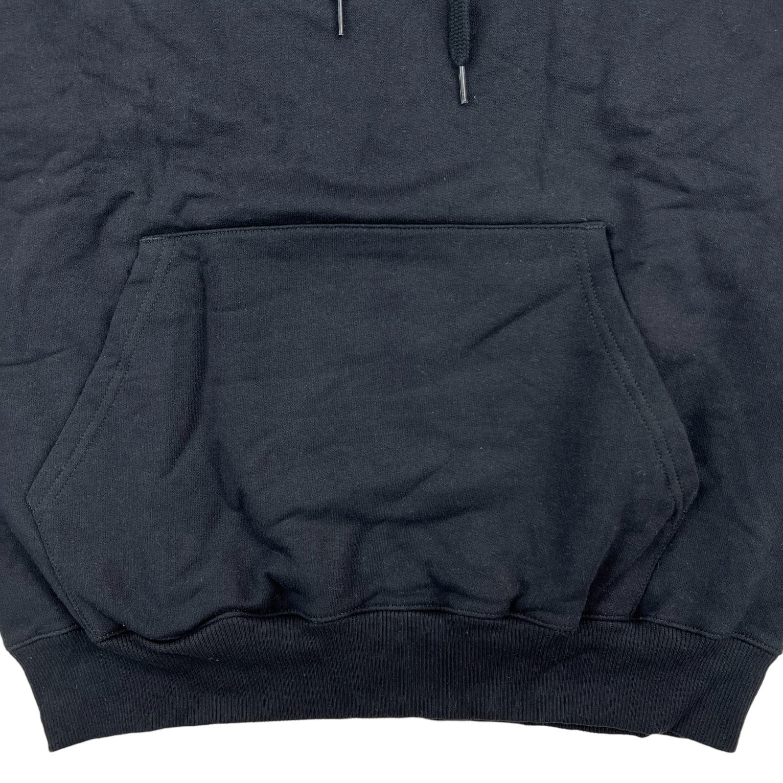 Champion Men Black Hoodie US XL Logo Printed Long Sleeve
