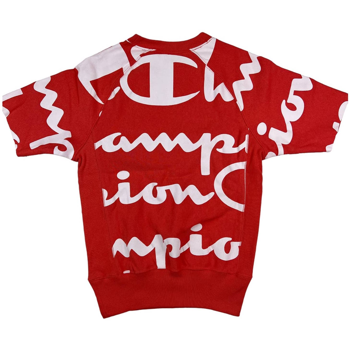 Champion Men Red Sweatshirt US XS Short Sleeve Crew Neck
