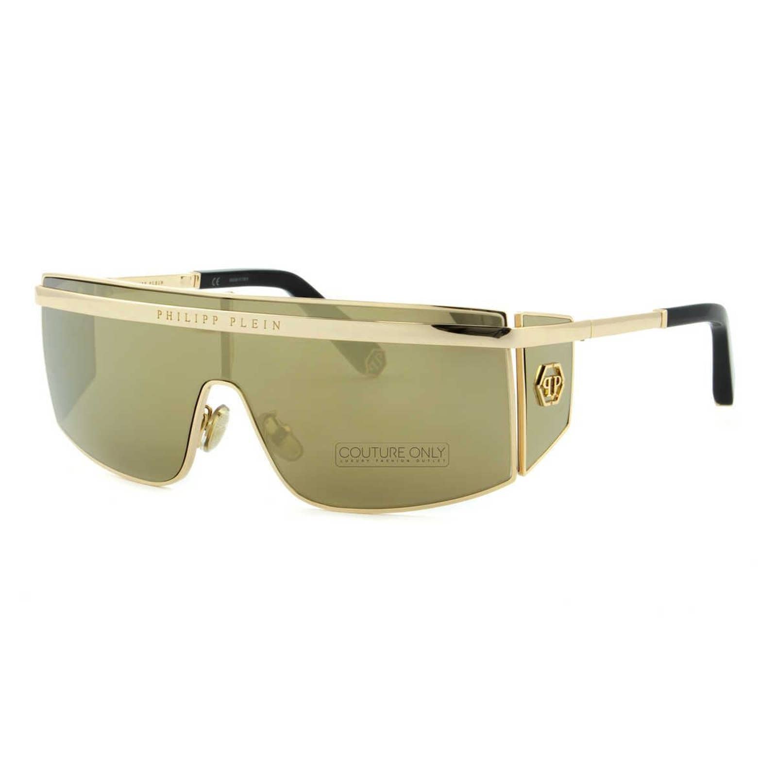Women Gold Shield Sunglasses SPP013M-300G