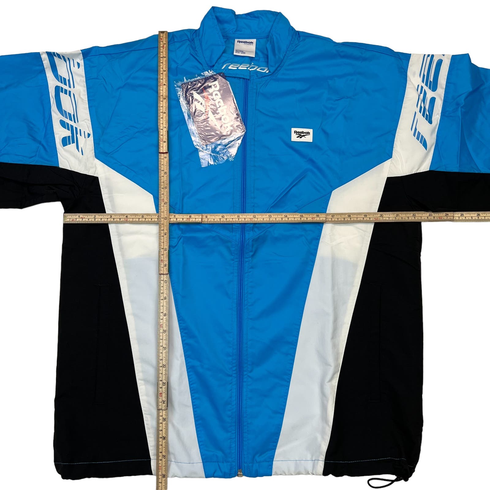 Reebok Classic Men Blue Windbreaker US M Track Jacket Zip Up