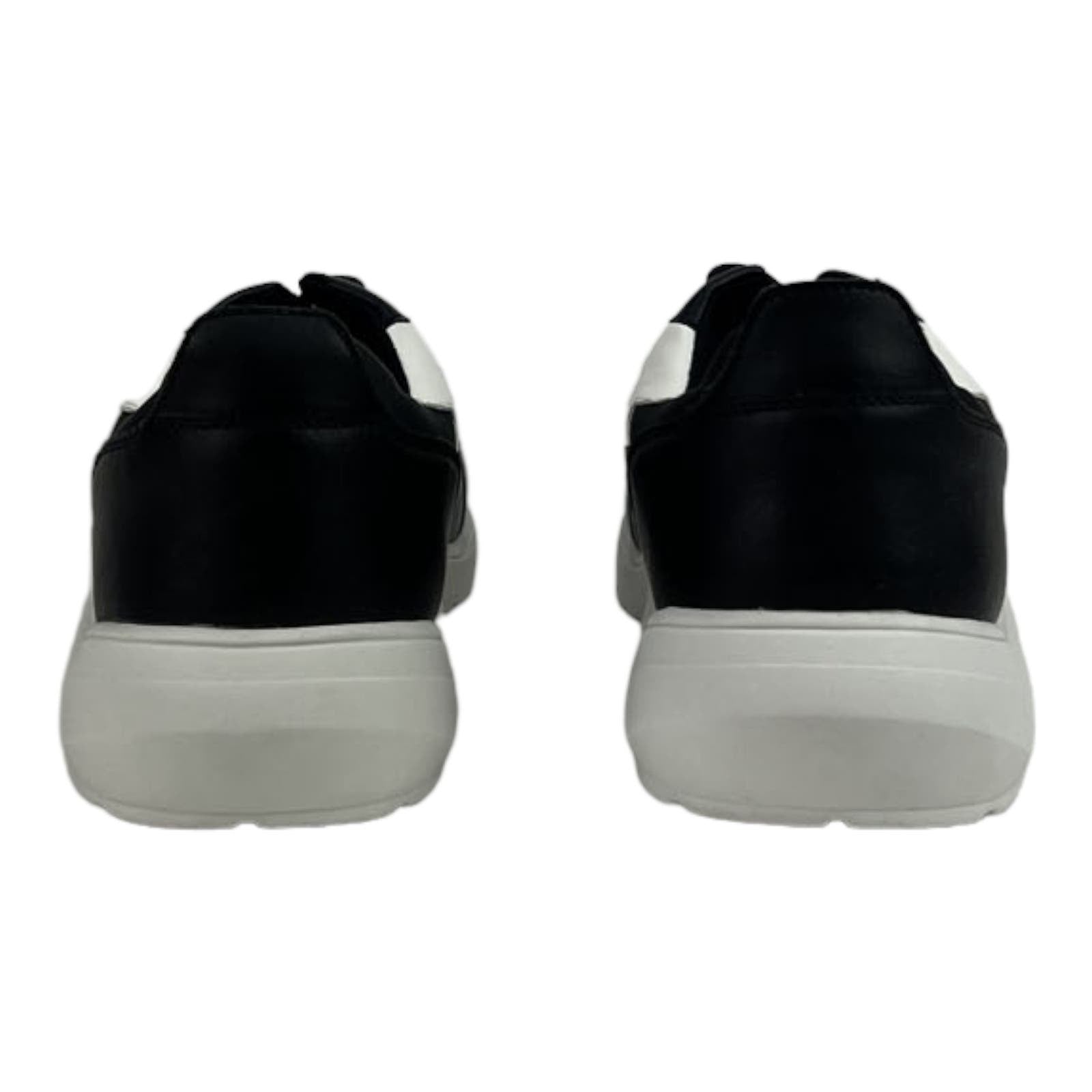 Kingside Men US 9.5 Phillip Black White Athletic Tetoron Laces Moc-Toe Shoes