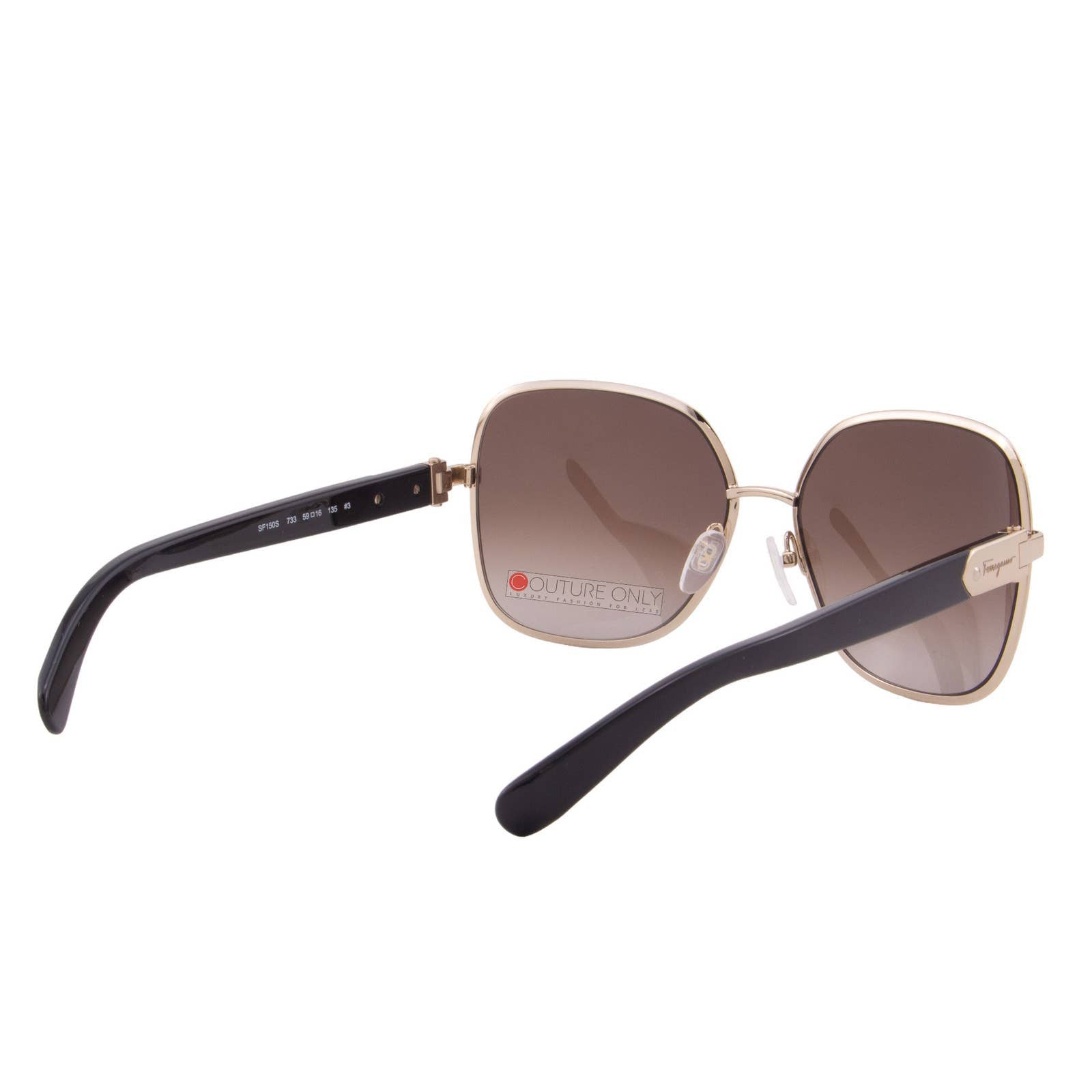Women Oversized Rectangular Black Sunglasses SF150S-733