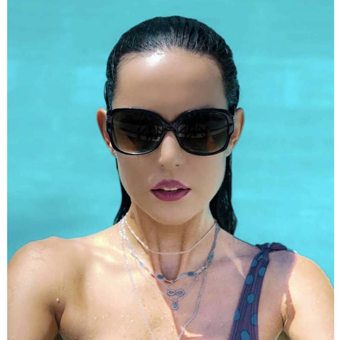Roberto Cavalli Women Oversized Square Sunglasses RC651S-01B