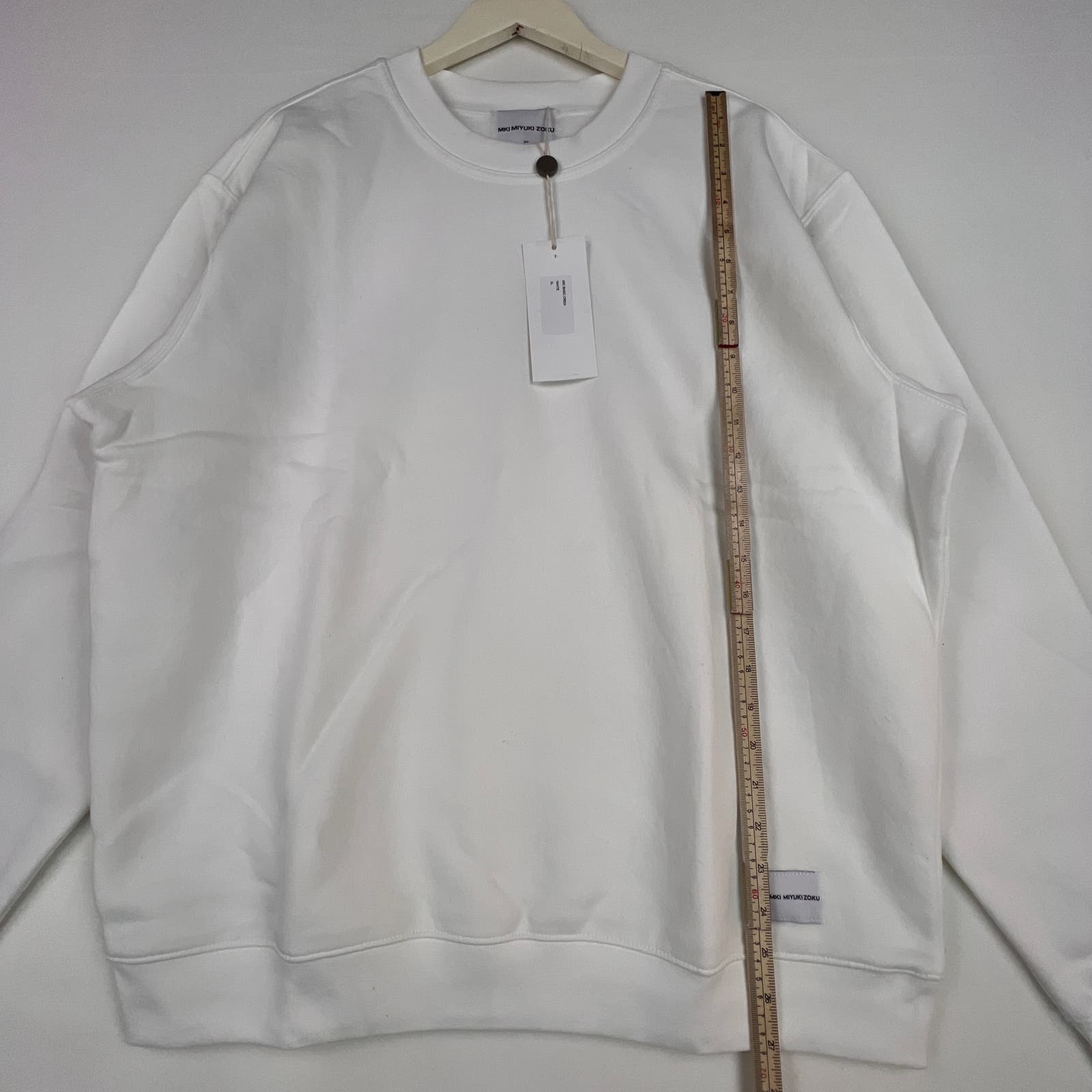 Mki Miyuki Zoku Men White  Sweater US XL Basic Crew Sweatshirt