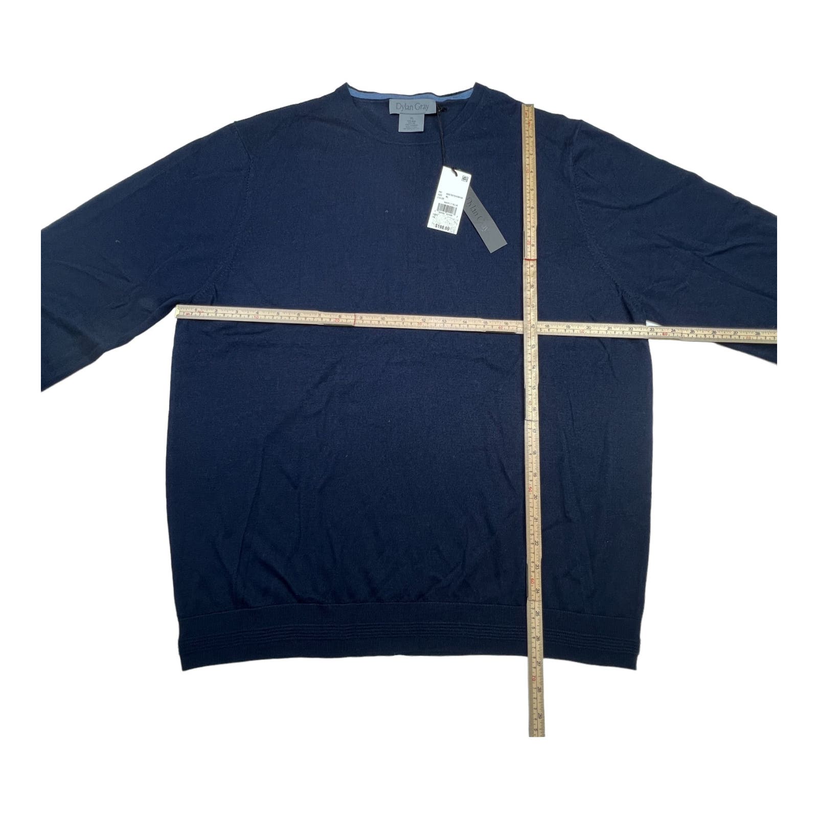 Dylan Gray Men Navy Blue Sweatshirt US XL Crew Neck Long Sleeve