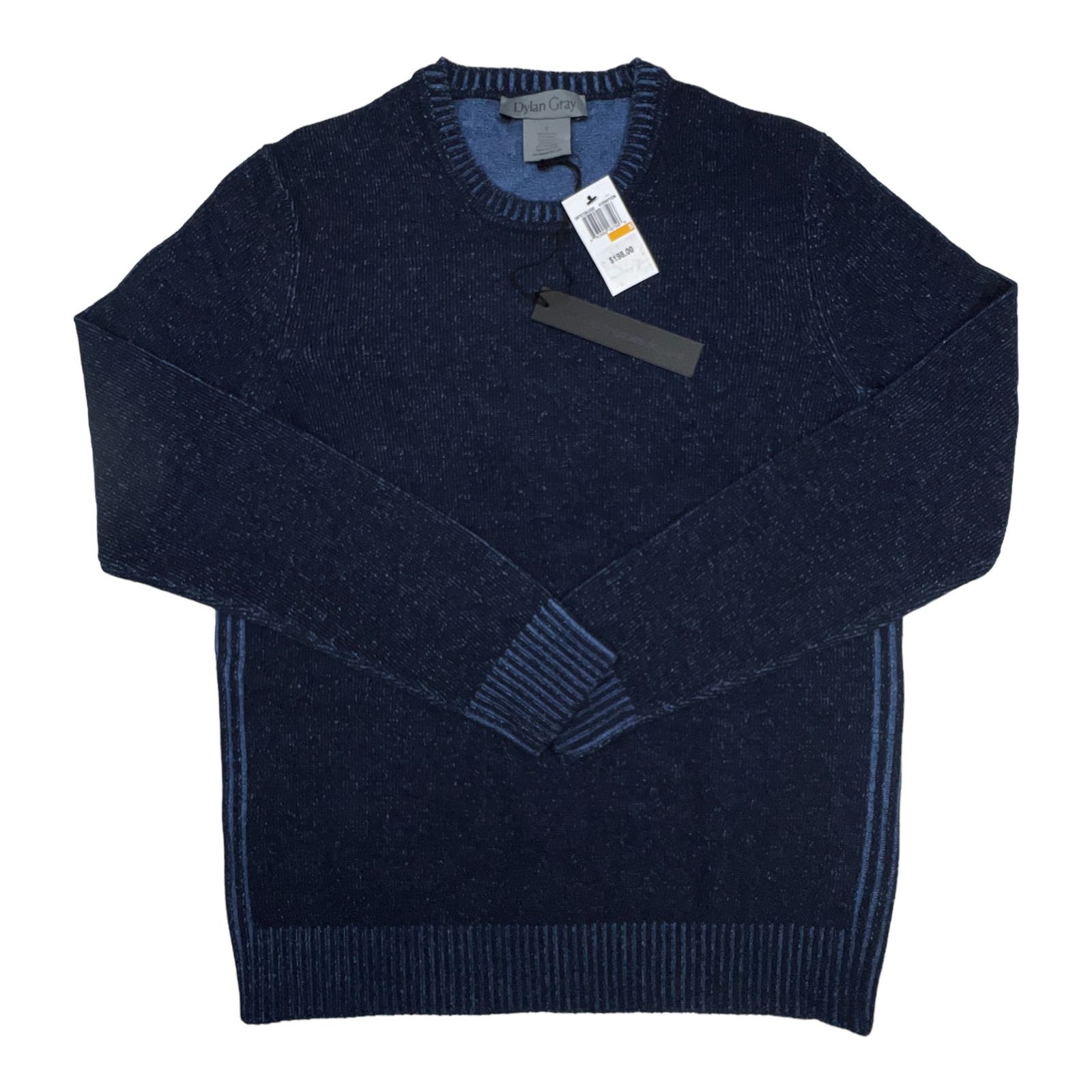 Dylan Gray Men Navy Blue Sweatshirt US S Crew Neck Long Sleeve